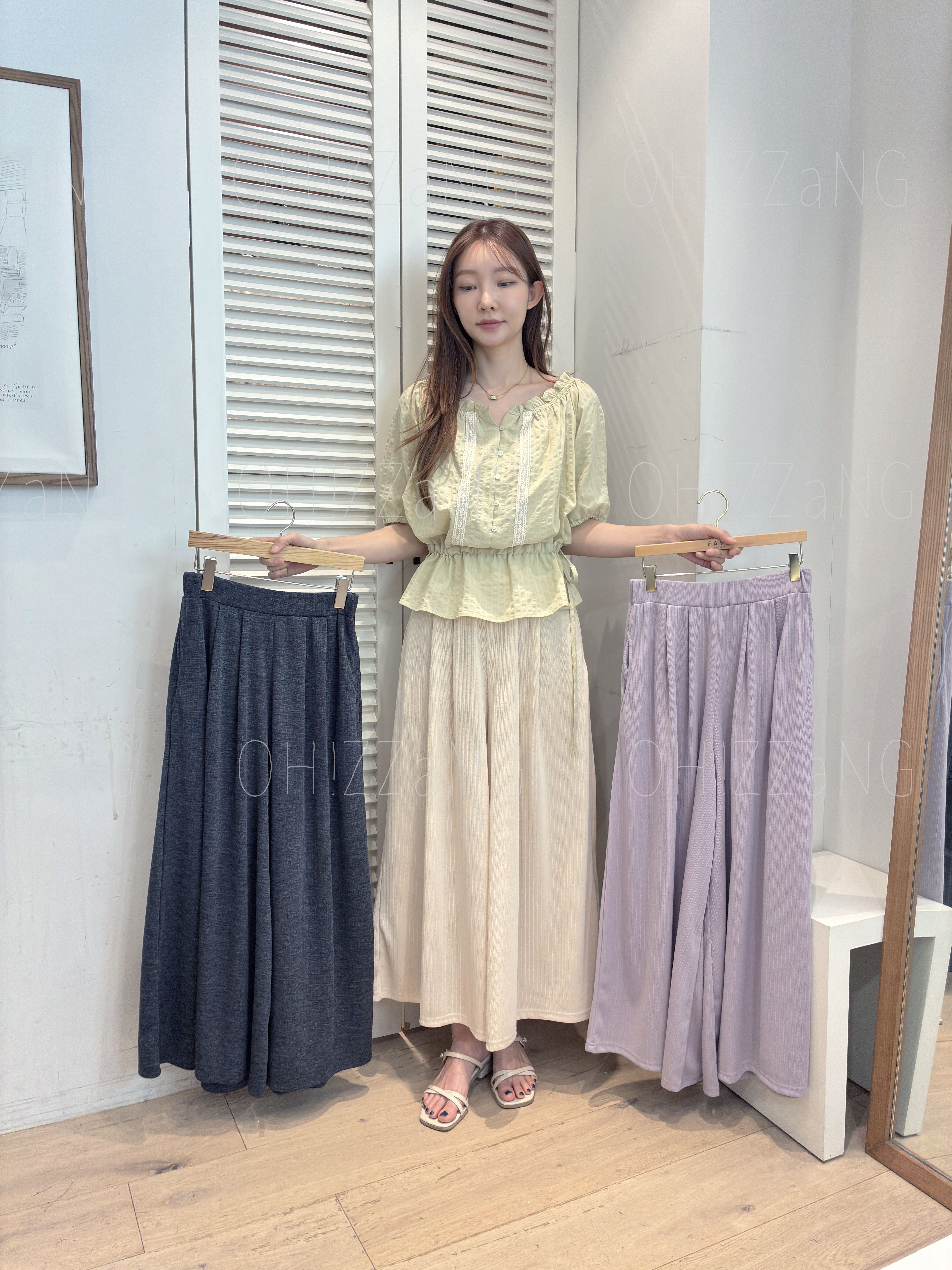 FV32_04 彈性休閒裙褲 (3色)