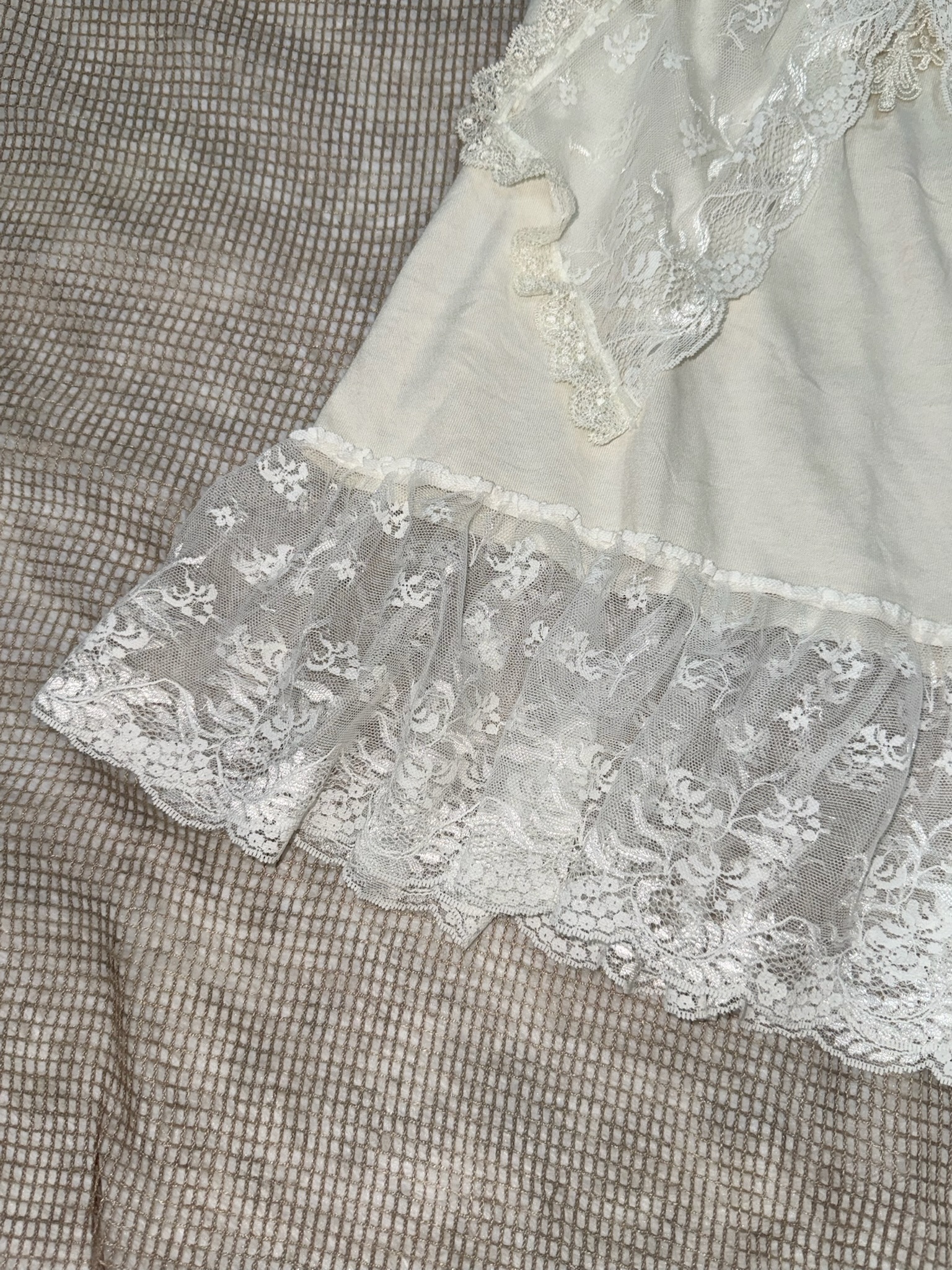 Axes Femme Dollcore Big Bow Layered Lace Hem Tunic Tank