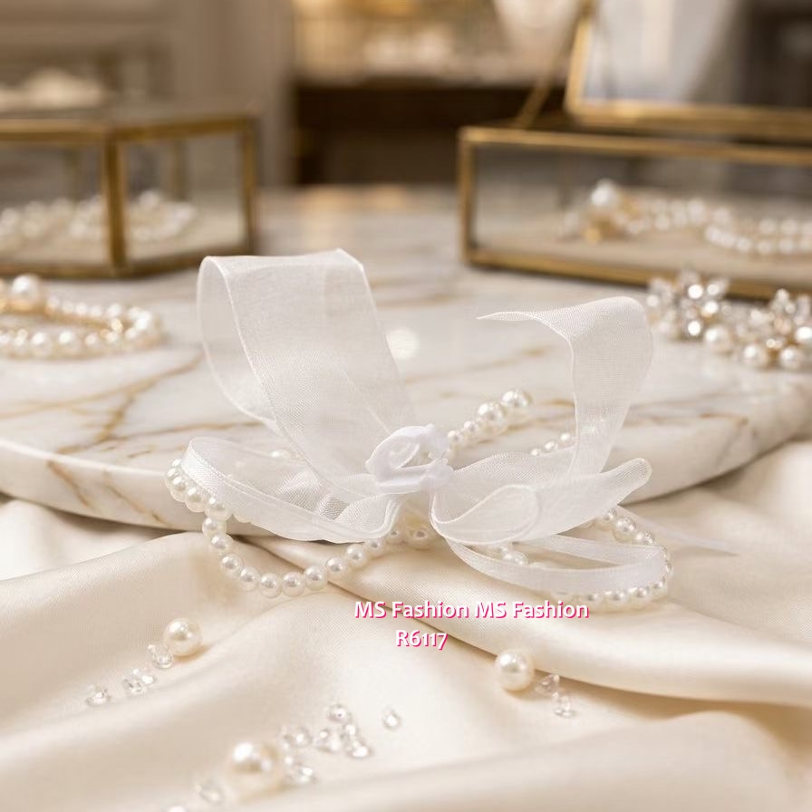 R6117 韓國🇰🇷蝴蝶珠仔絲帶飾扣