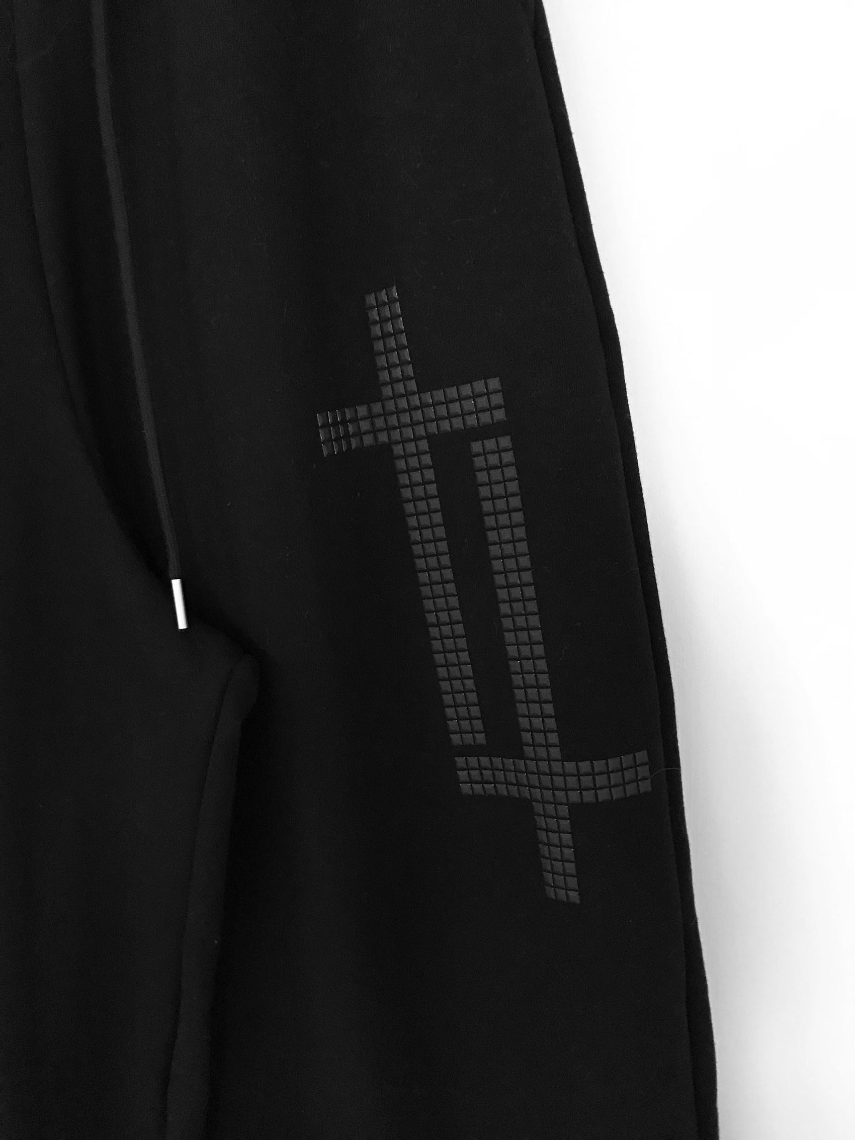 Cross Studded Cuffed Sweatpants