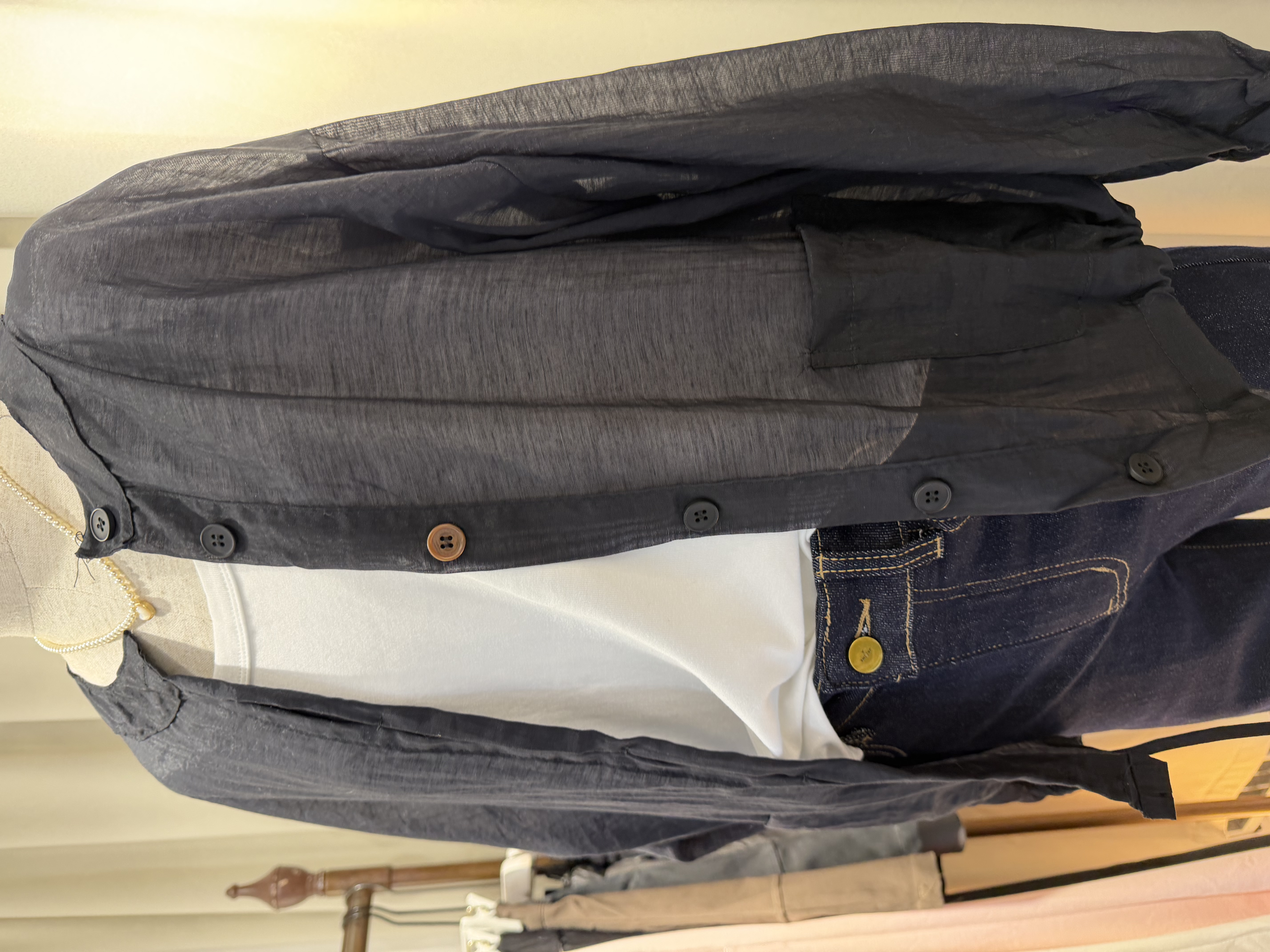 復古風薄紗外套