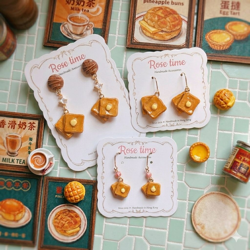 手繪茶餐廳西多士系列 迷你/小/中尺寸