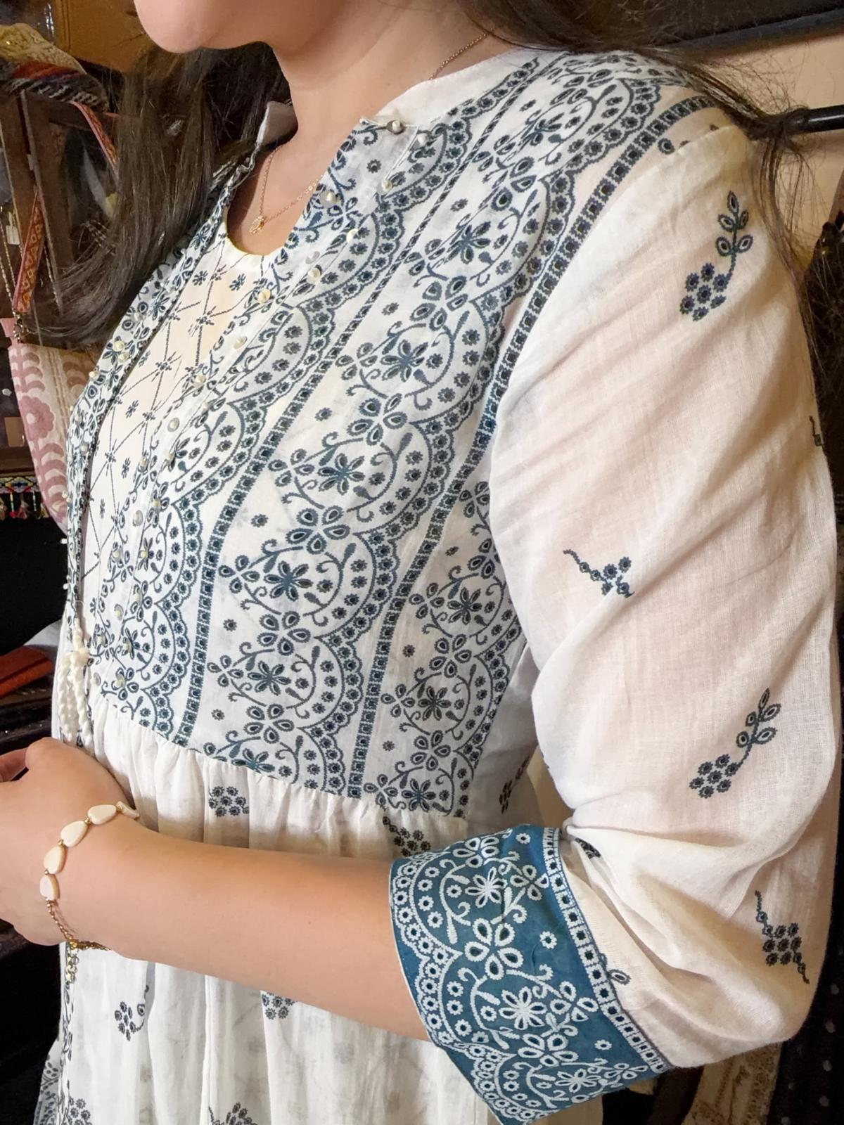 1639 Blue Edge White Cotton OP & Jacket 48"+47"