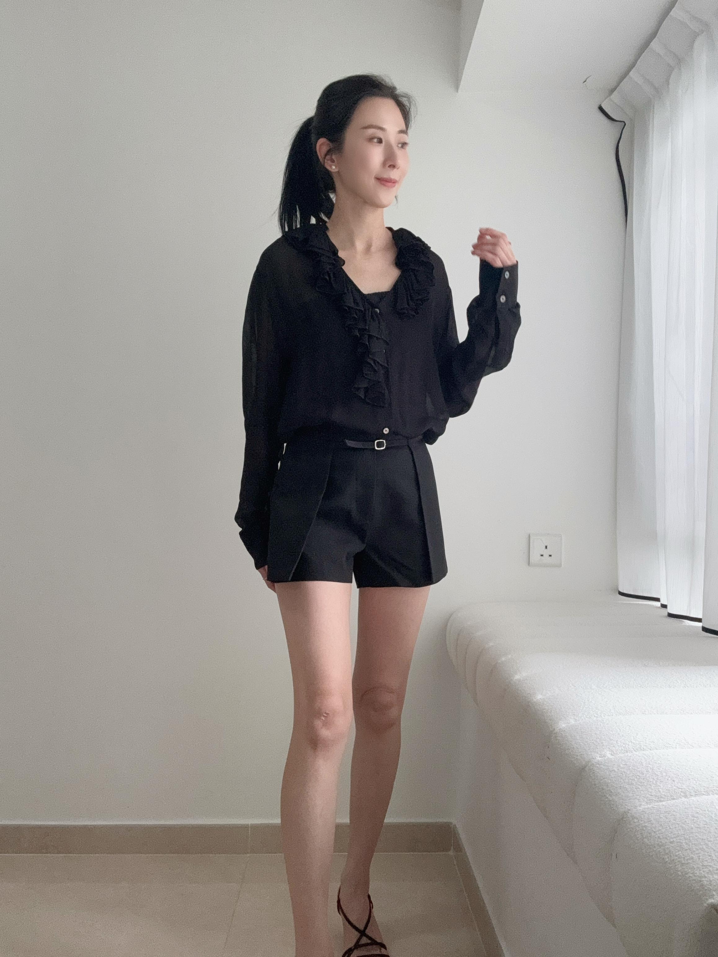 Elegant ruffle blouse