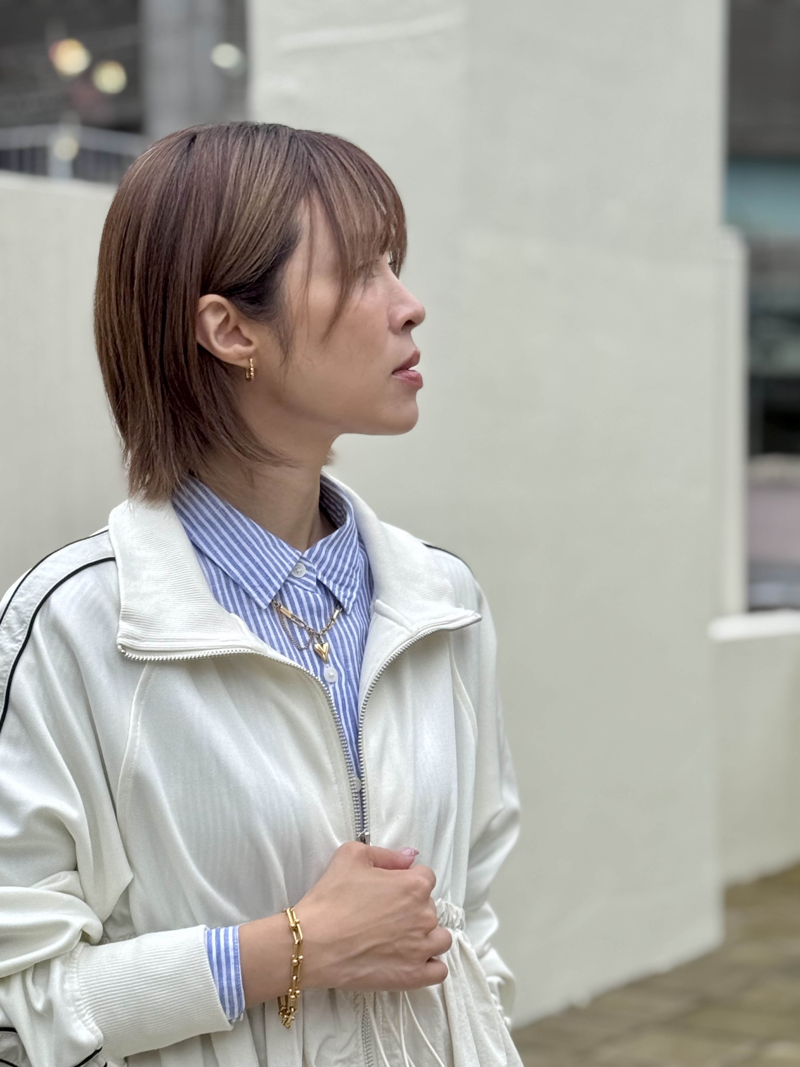 Gold heart stainless necklace