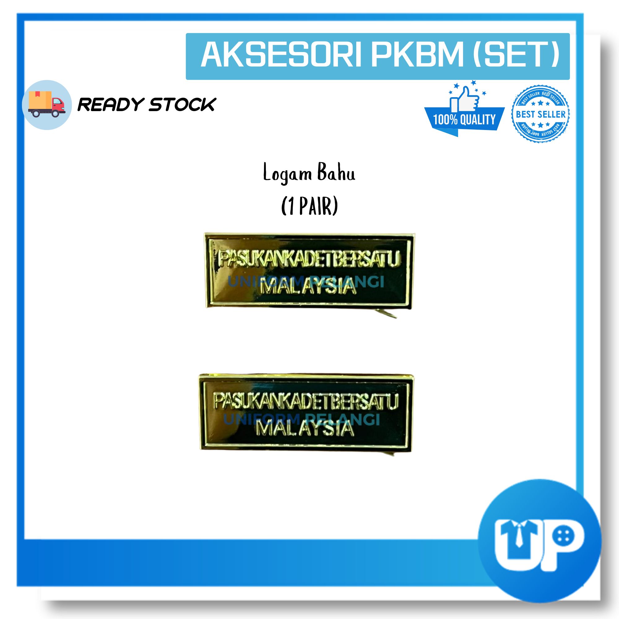 PKBM Lencana Set Kadet Bersatu Kokurikulum Basic Set Lencana Badges Lanyard Logam Bahu Collar Dot