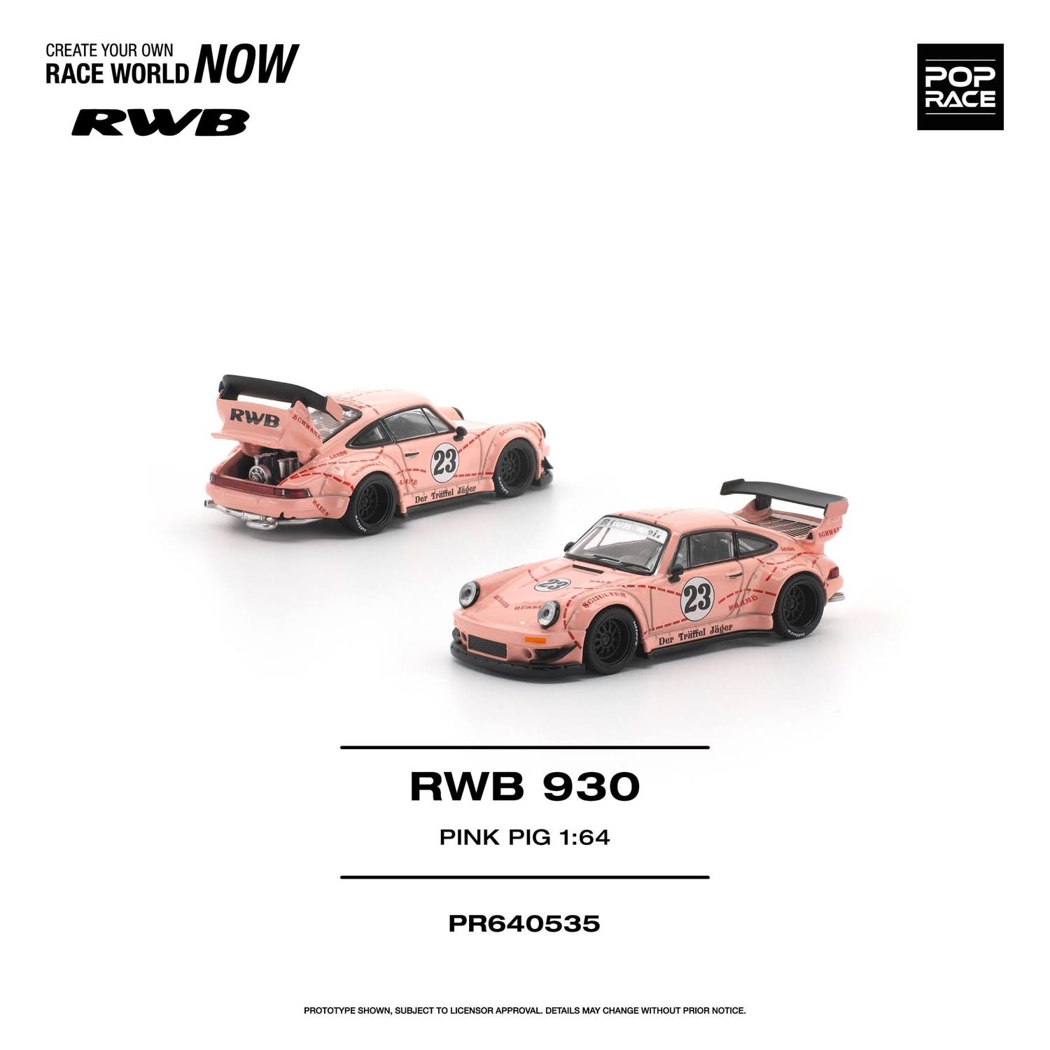 （預訂 Pre Order) Poprace (PR640535) RWB 930 "PINK PIG" 