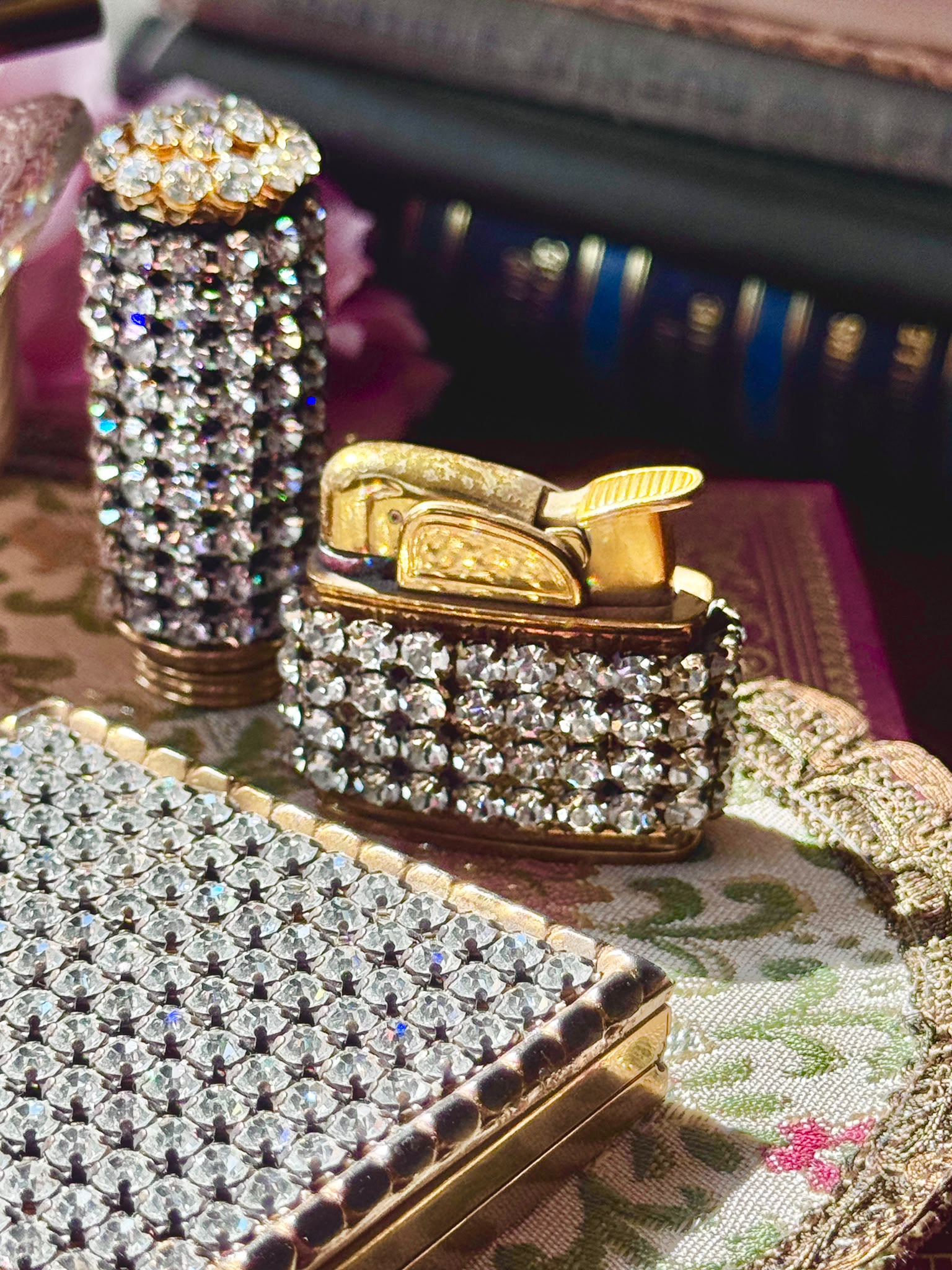C.a. 1950s Sparkling Rhinestone-Studded Vanity Set of 4 or 5(MT2667)