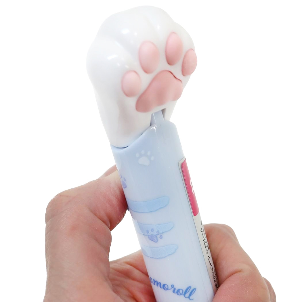 現貨｜Sanrio Cinnamoroll 玉桂狗 貓貓肉球 日版 黑色原子筆 按掣貓爪會郁動 (24519301)