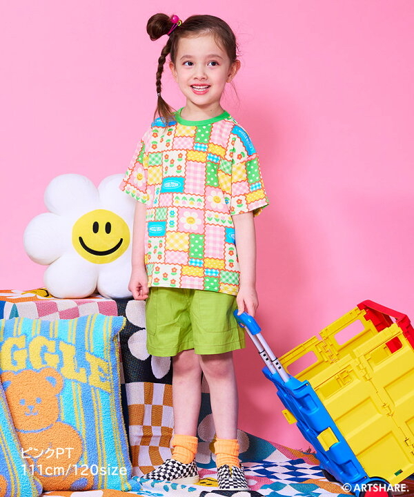 🇯🇵預訂 日本直送🇯🇵Markey’s x Wiggle Wiggle四色圖案滿印華夫格短袖T恤