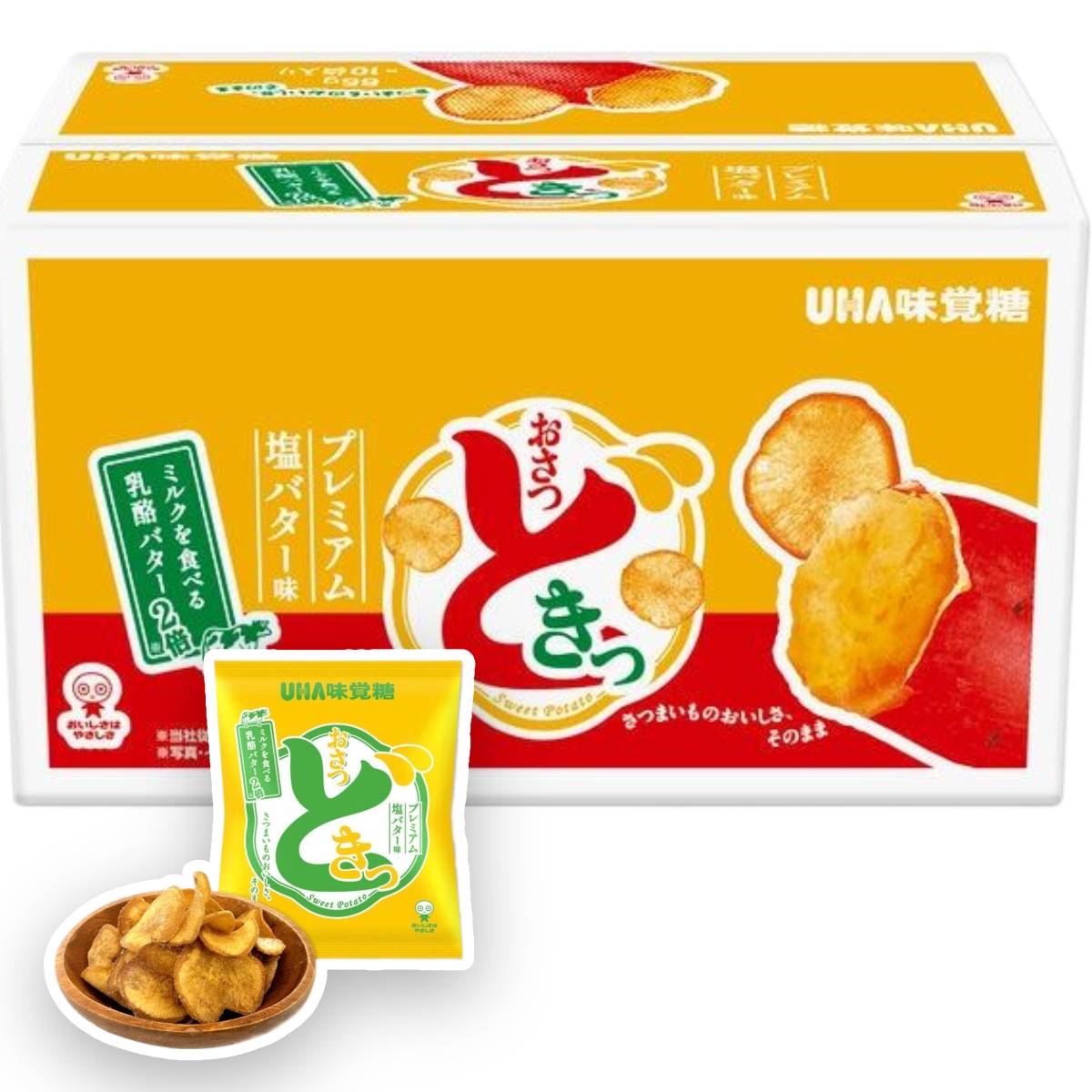 日本Costco本週特價  快閃日本Costco限期特價優惠中  日本製造 - UHA 特級鹽牛油味蕃薯🍠脆片 65g x 10袋