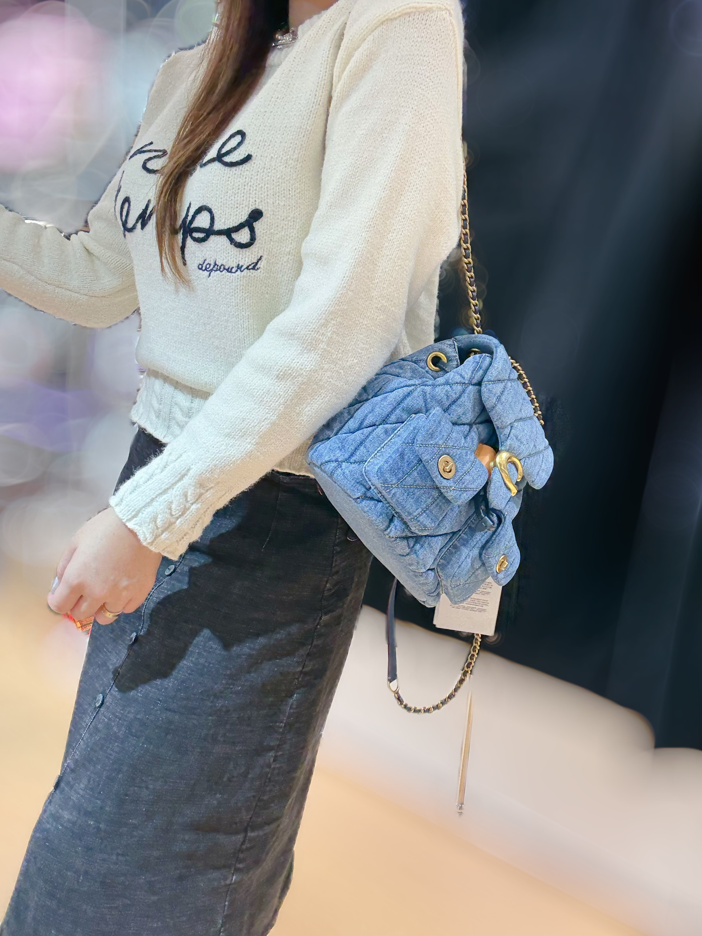 Coach Tabby denim backpack 