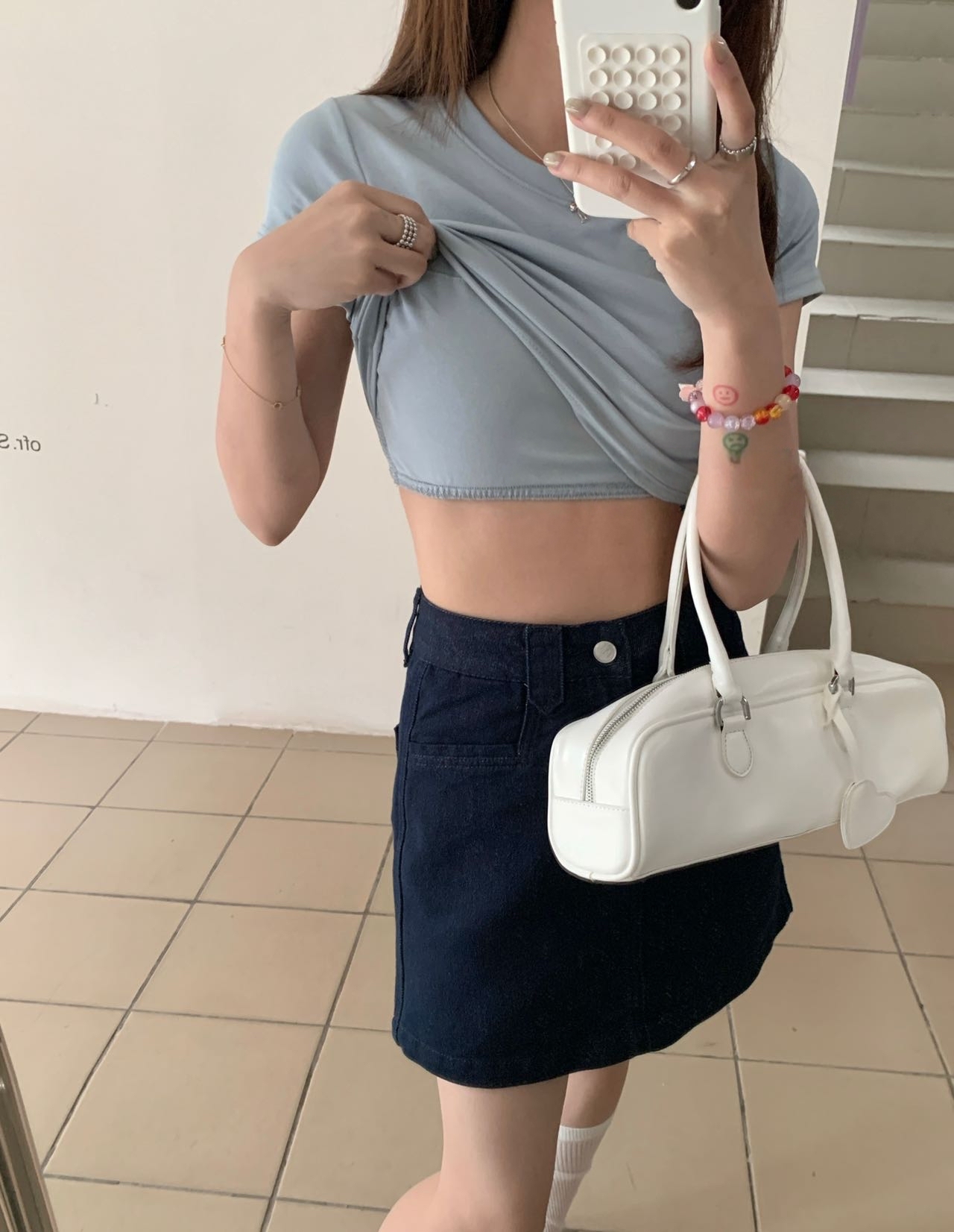 【跑量福利价】Jelly Buny Daily Plain Padded Crop Tee (Removable) 自带胸垫果冻纯色短款Tee(胸垫可拆卸) 【 8 Colours 】