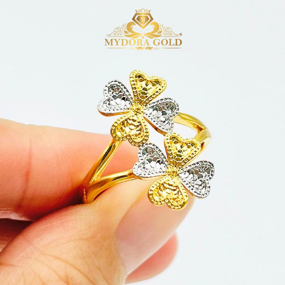 MYDORA Cincin Twin Lucky Four In Love (5G) l EMAS 916/22K