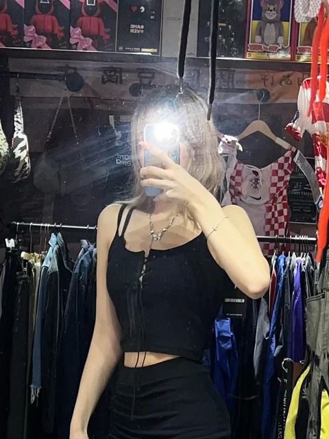 Black Vintage Top #0401