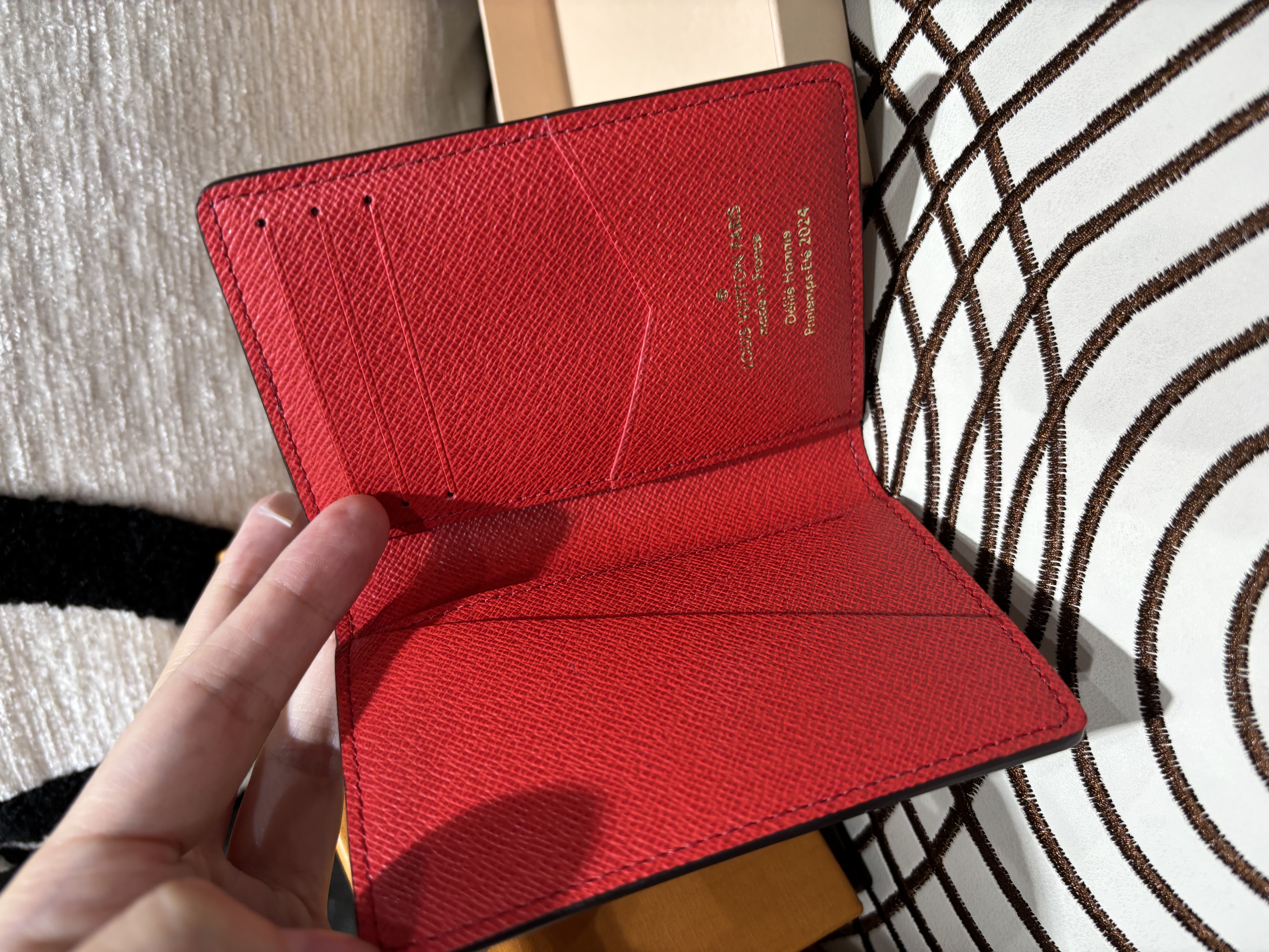 全新 LV Pocket Organizer Damier Pop "Rouge" Card holder N40614 100%Authentic, 全新100%new  ✅Box