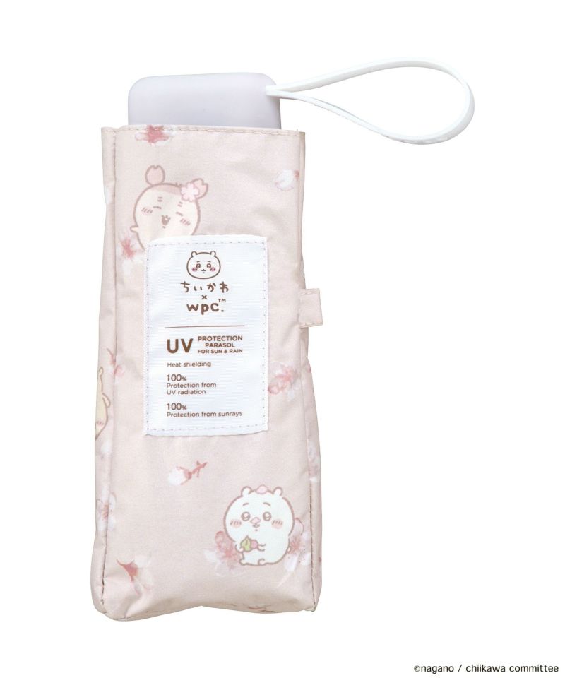 現貨🌸日本直送 | Chiikawa x Wpc.-櫻花迷你縮骨遮雨傘/100%完全遮光摺疊傘/晴雨兼用雨具[50cm]UPF50+