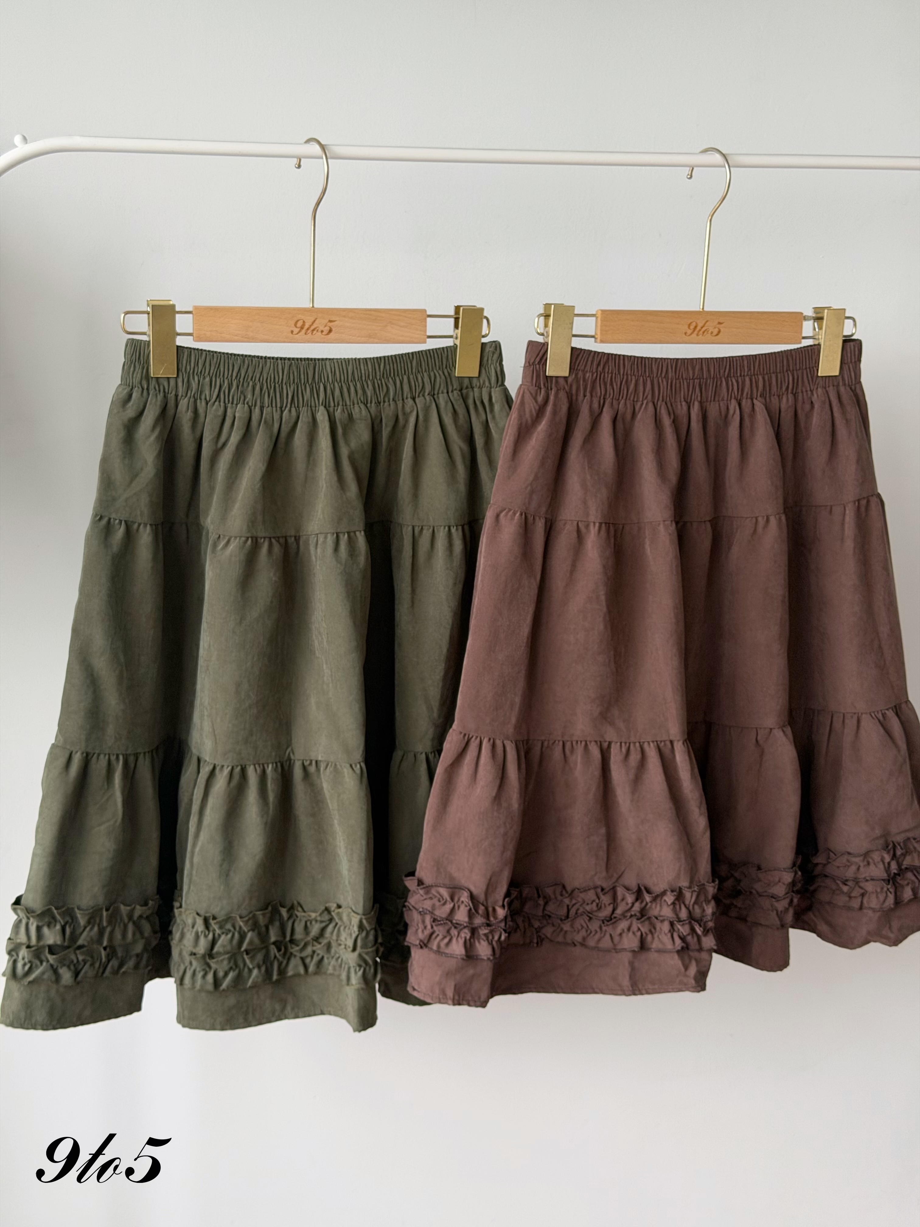 S2014 Midi Ruffle Layered Skirt - 4 Colors 