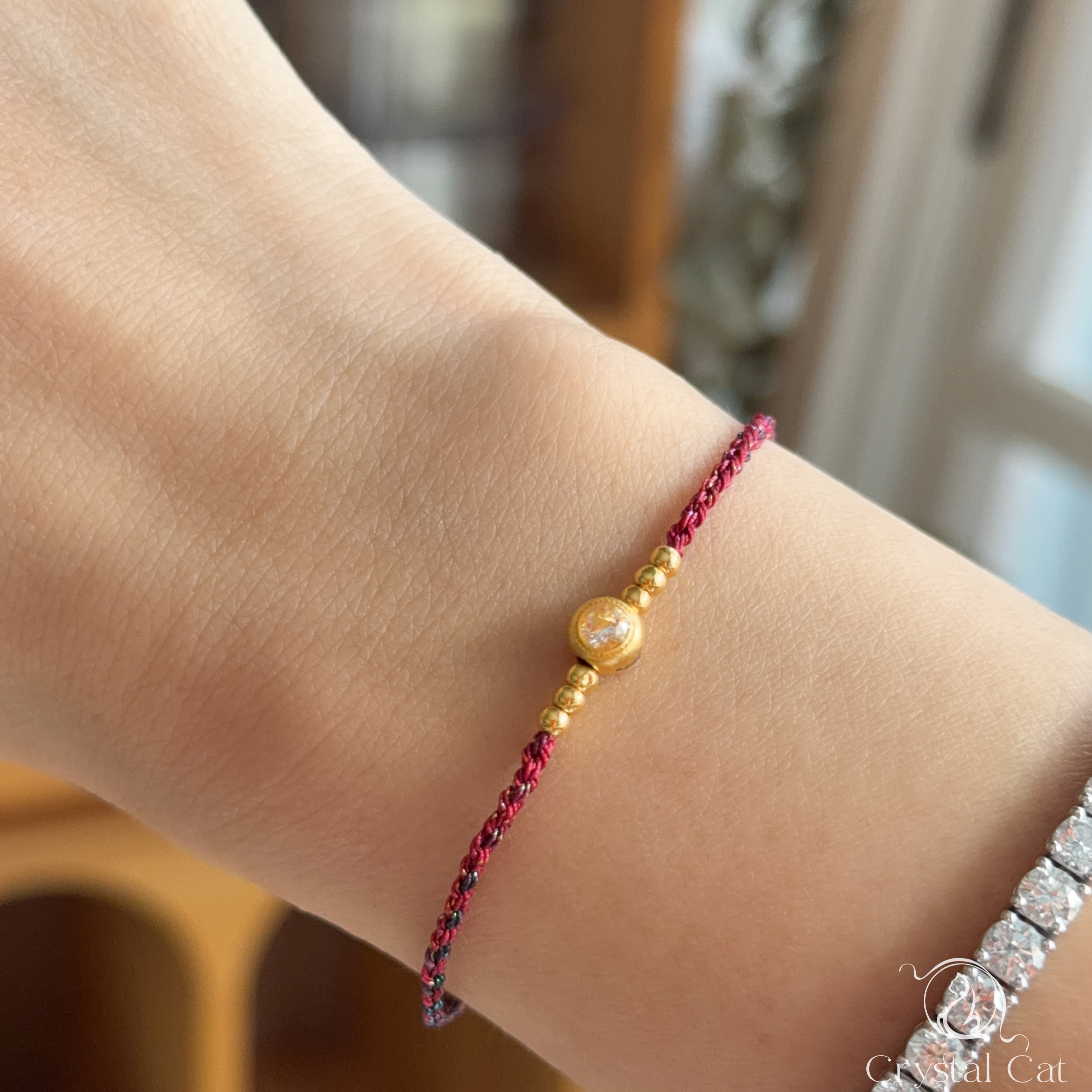 999硬金金珠襯手绳