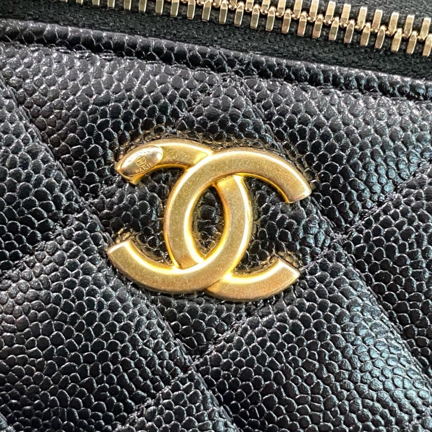 Chanel Caviar Vanity荔枝皮手柄長盒子