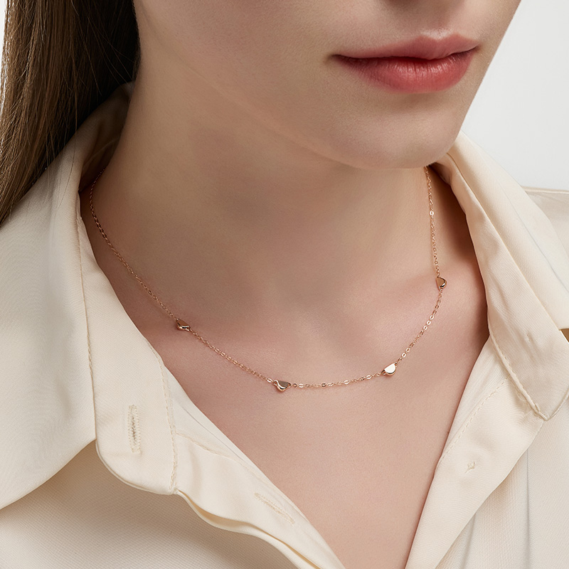 DIDIER DUBOT Miss Doux Rose Gold 玫瑰金頸鏈 (JDRNR4S21XX)