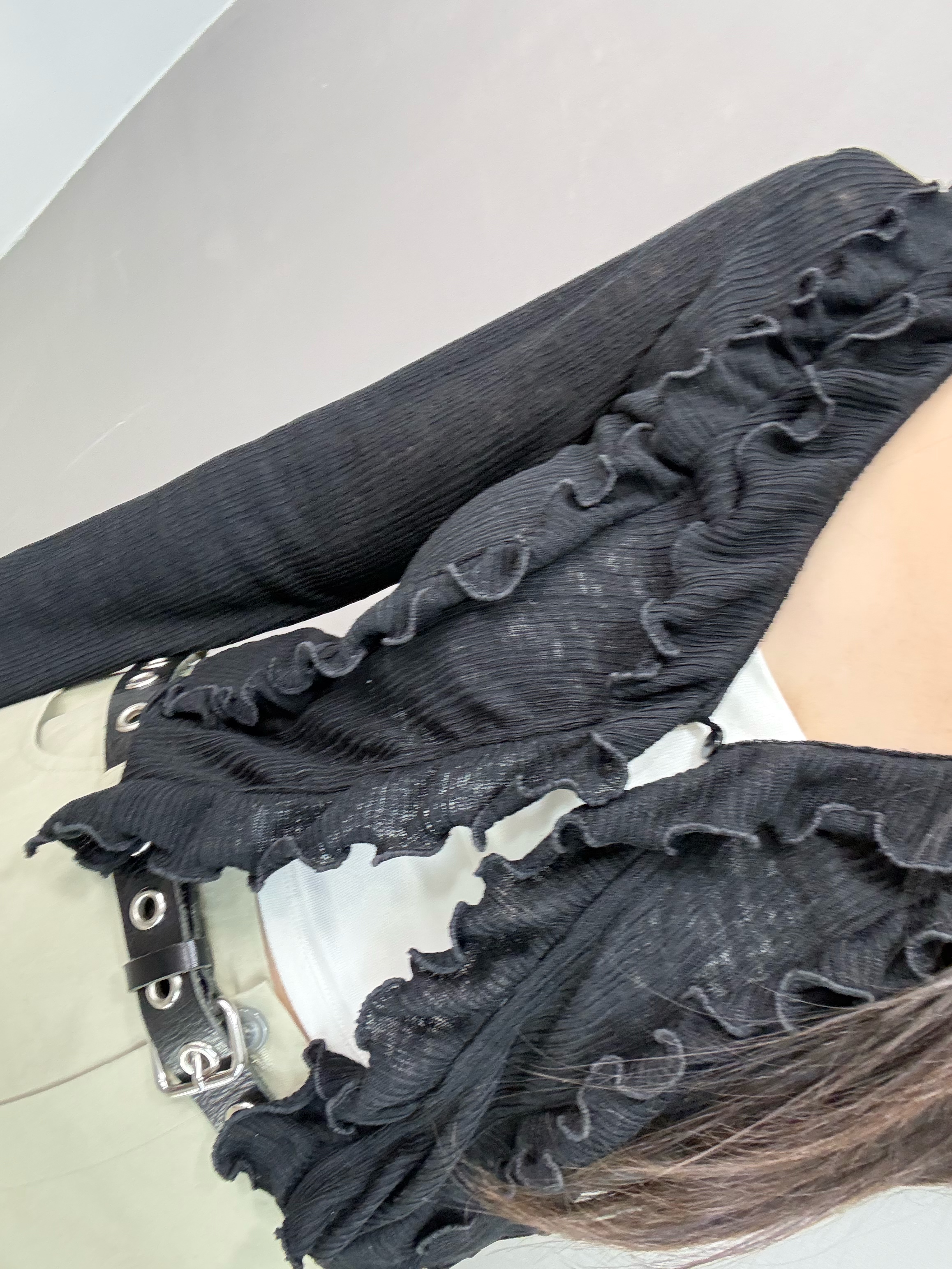 H14 ruffle邊喇叭袖外套仔