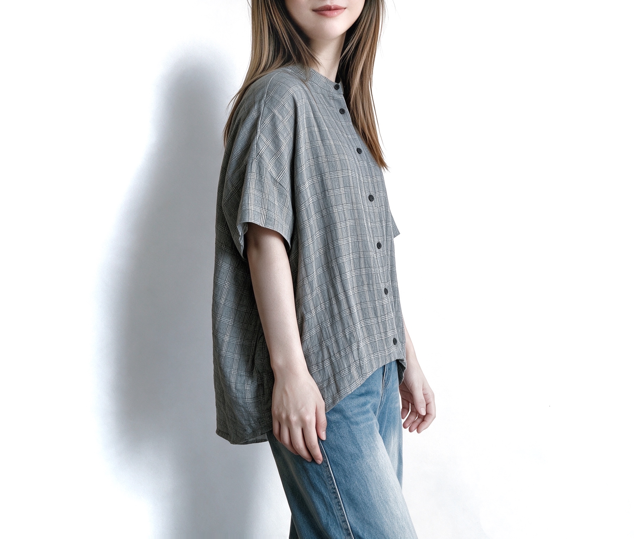 日系格紋鬆身Top