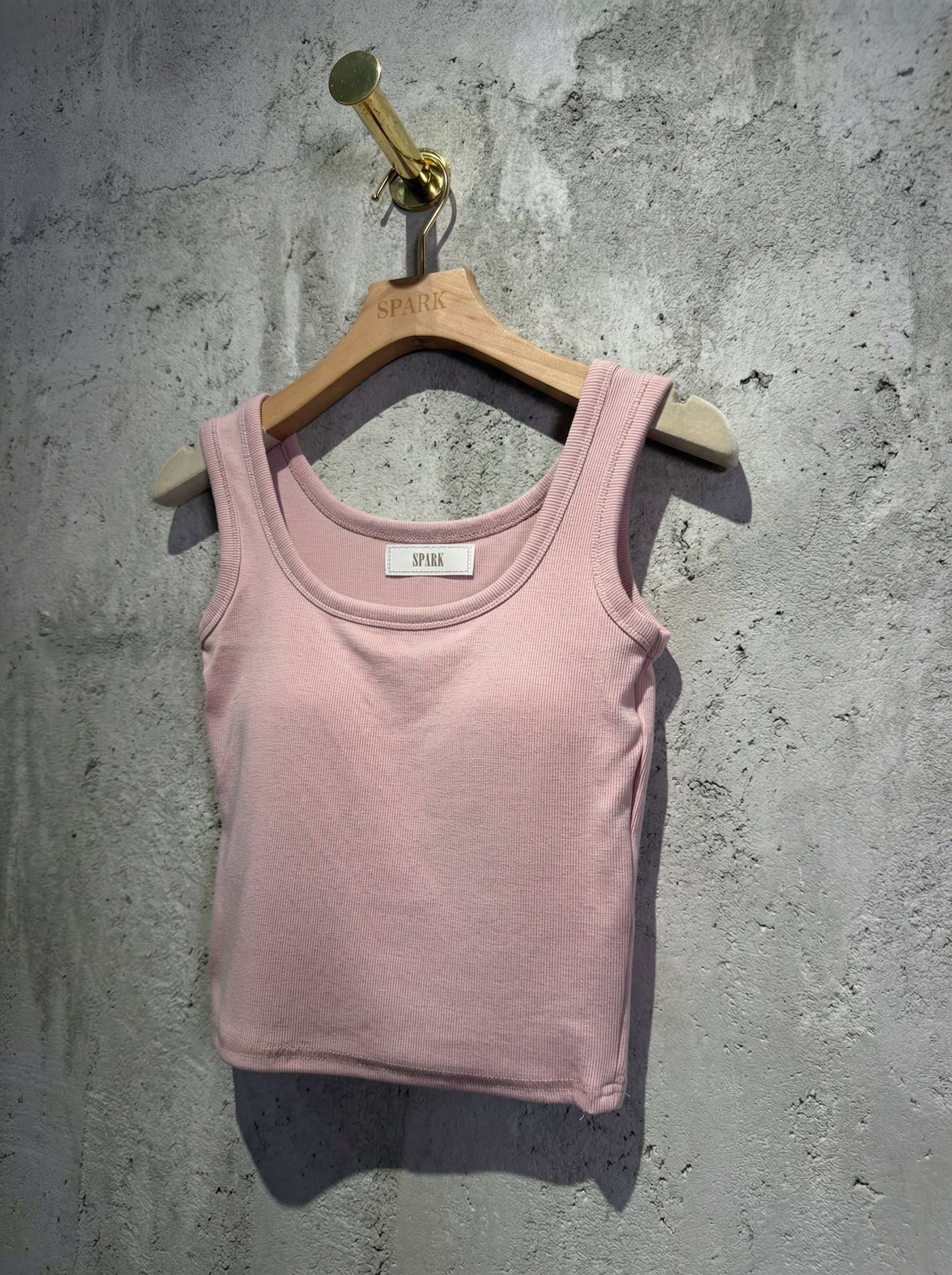 簡約純色坑條紋針織背心