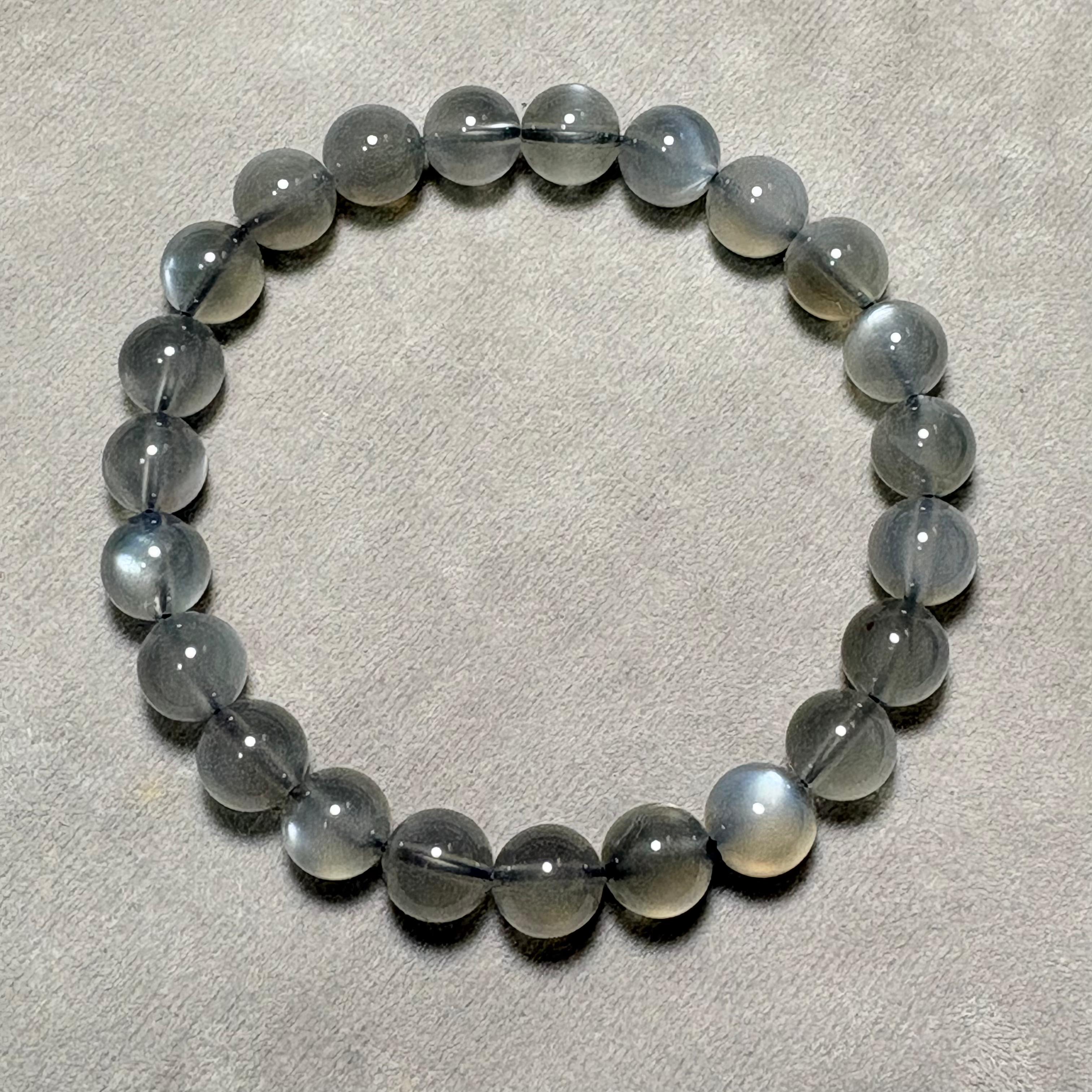 黑月亮石手串 No.4556 規格：8mm 珠16cm手圍