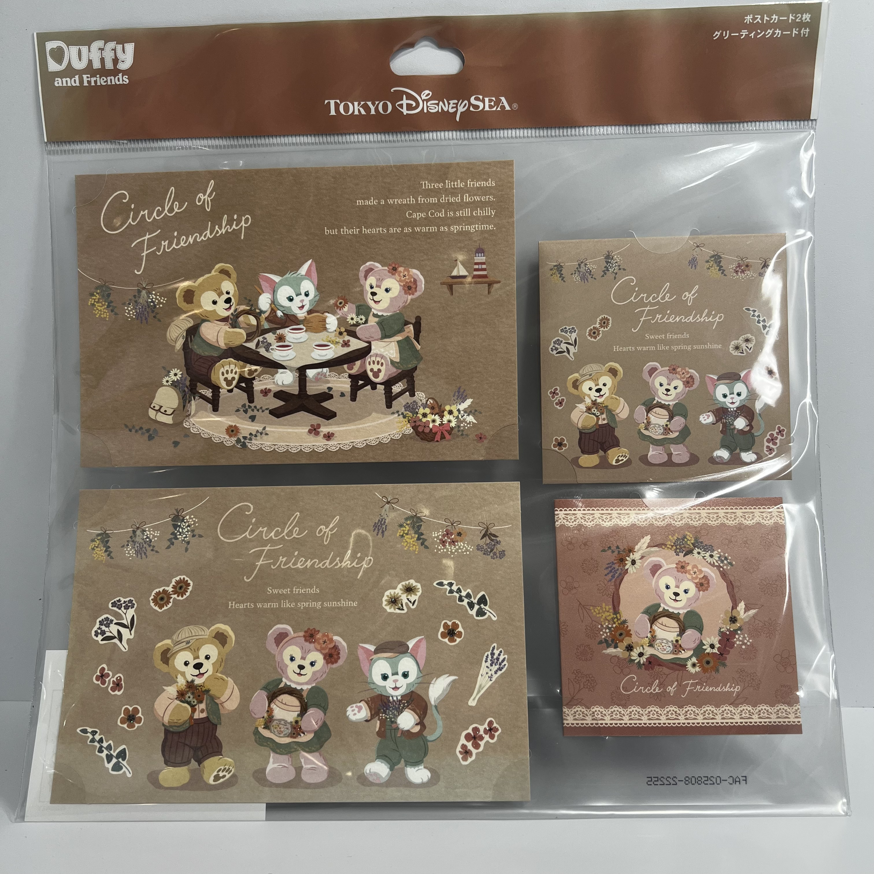 現貨 東迪限定 Duffy and Friends Circle of Friendship Postcard &卡仔 set