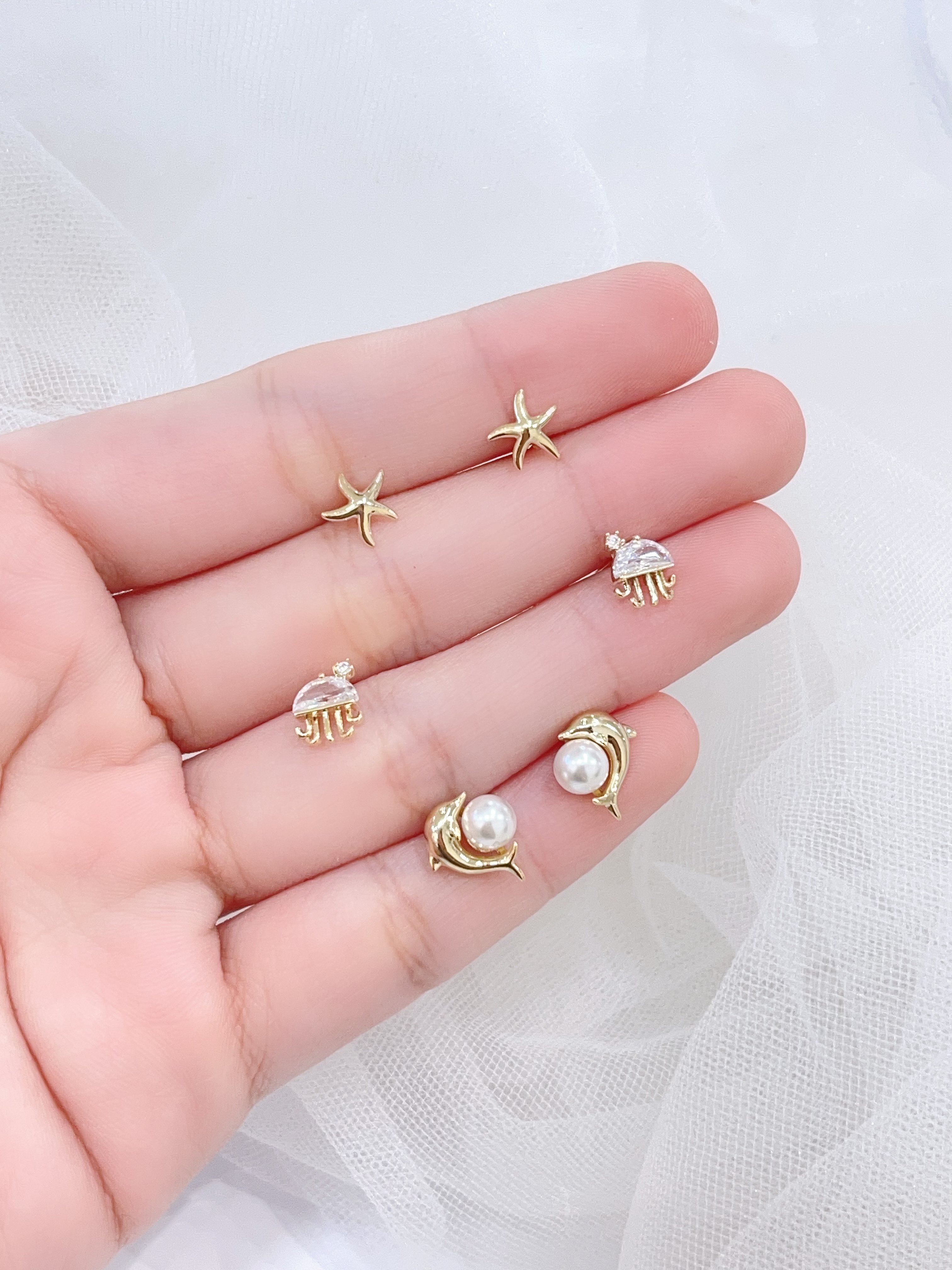 海洋动物系列耳环套装