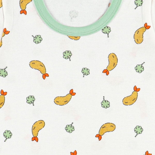 🇯🇵預訂 日本直送🇯🇵飯團炸蝦滿印短袖包屁衣三件套