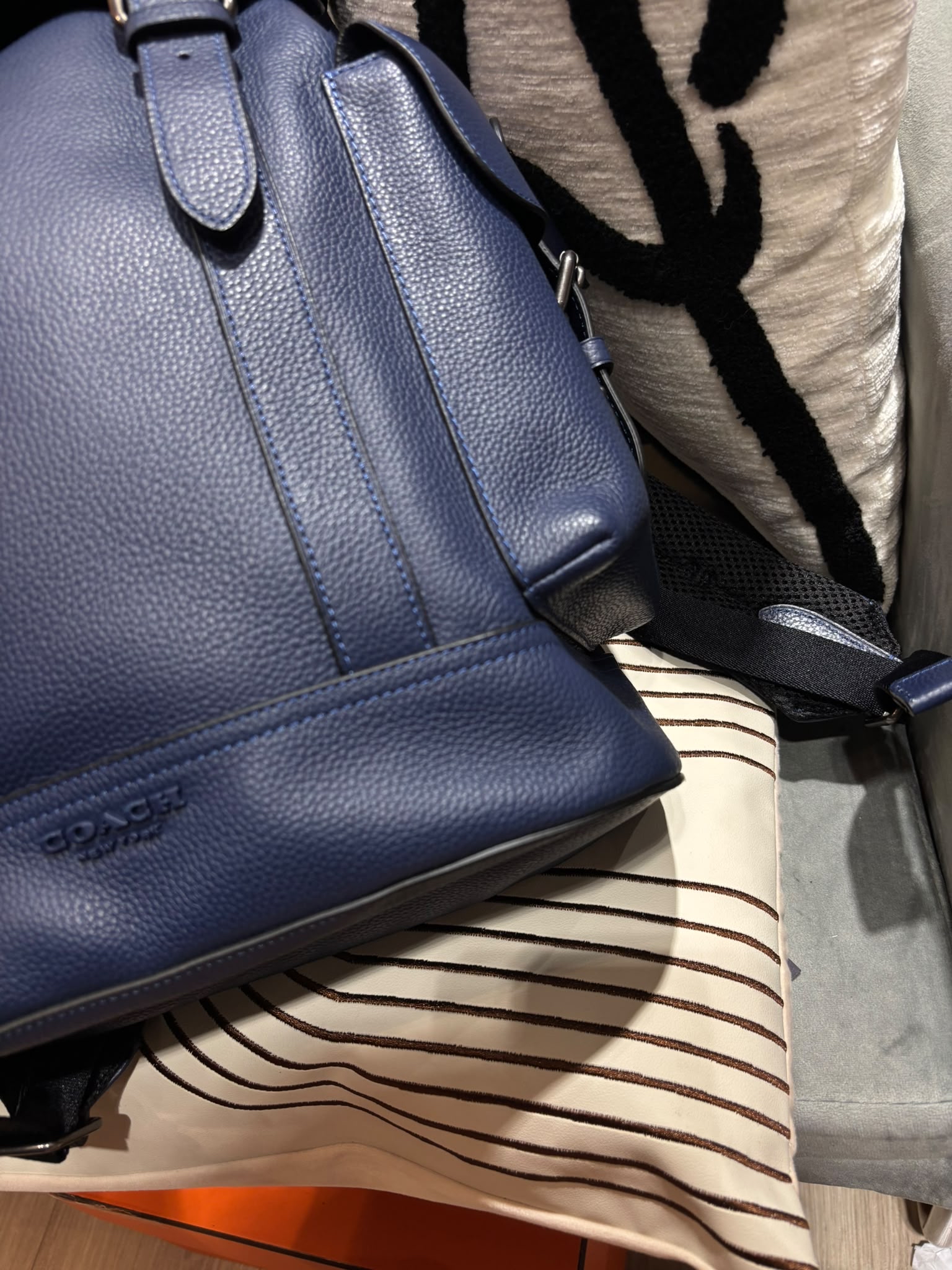 Coach Backpack calfskin 100%Authentic, 98%new ✅Dust bag