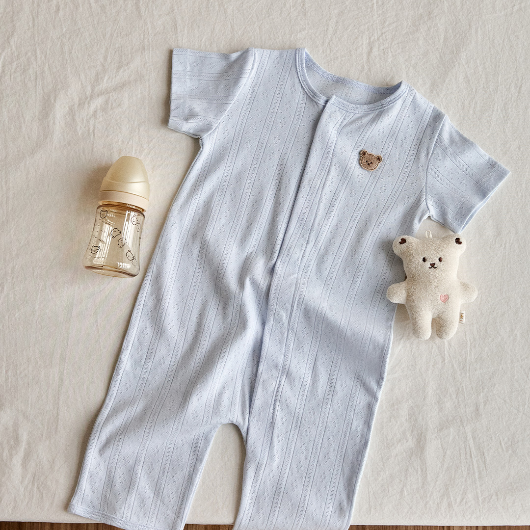 26S/S DTD一碰閉合磁扣系列🧲-清涼鏤空連身服