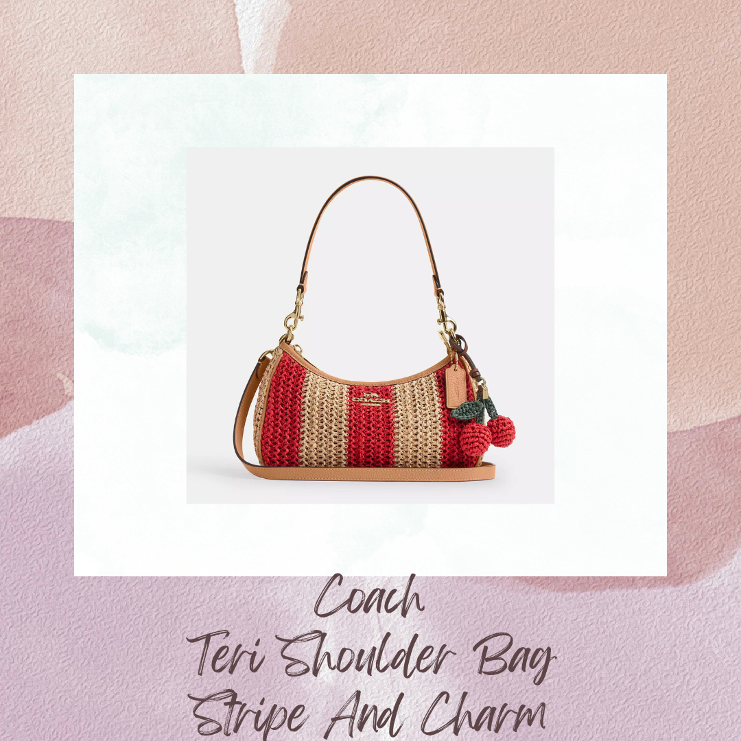 Coach Teri Shoulder Bag Stripe And Charm (CER34)