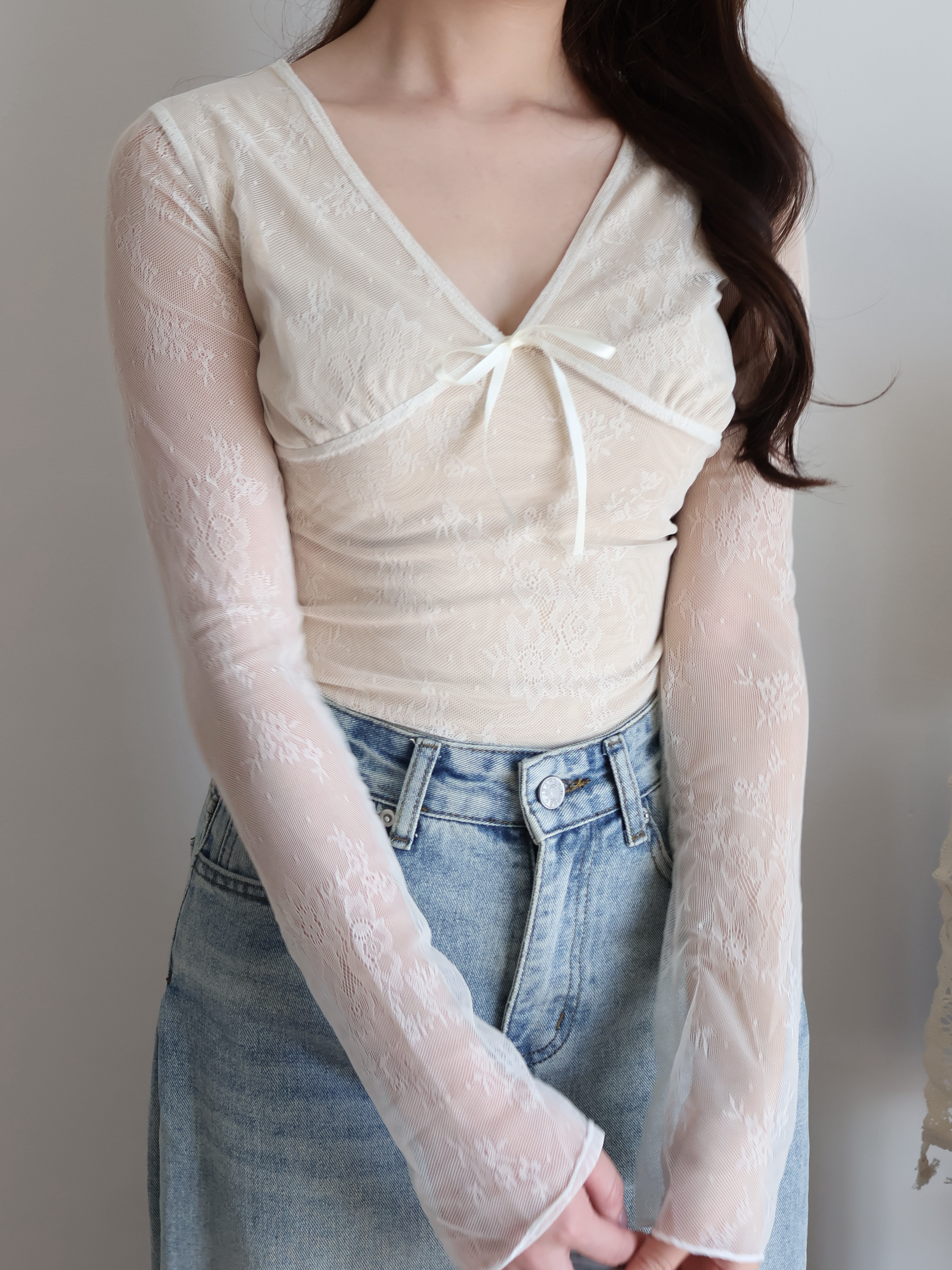 Tatia Lace Top | Cream