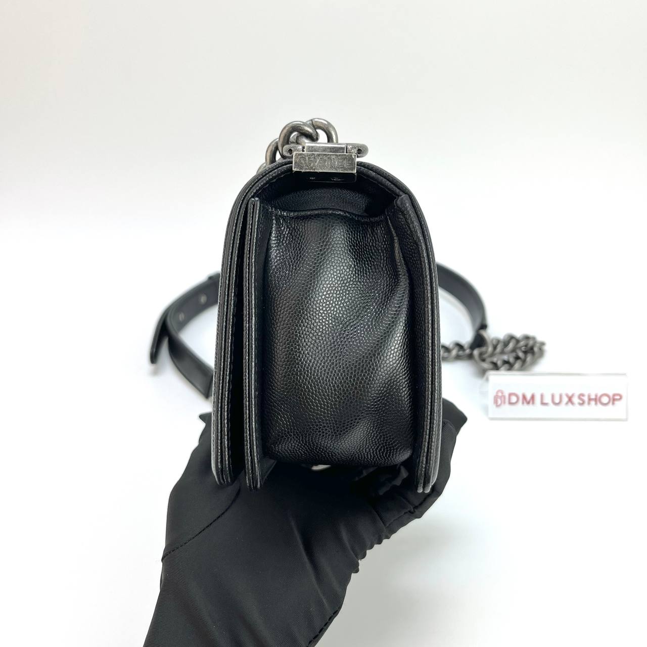 Chanel Black Caviar Boy Small SHW (Serial 26, Y: 2019)