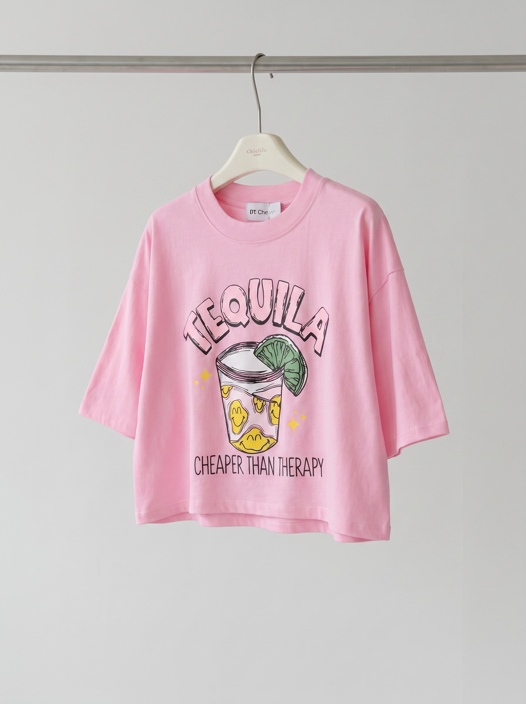 Tequila 龍舌蘭調酒印花短袖