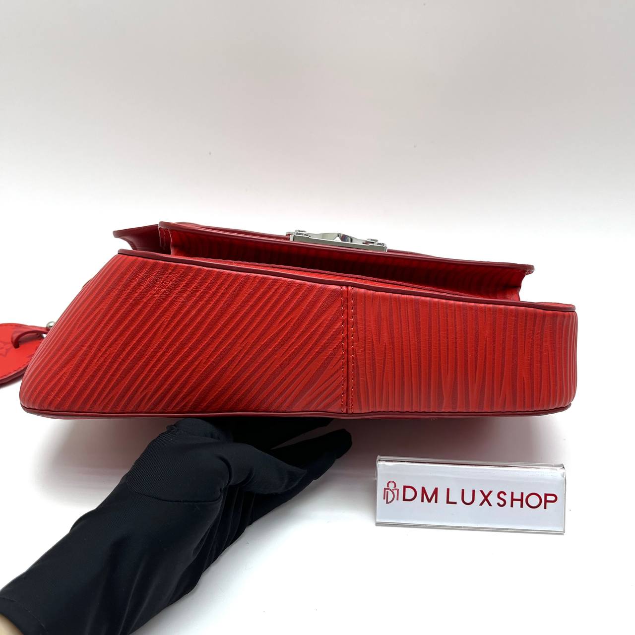 LV Red Epi Monceau Distorted Bag