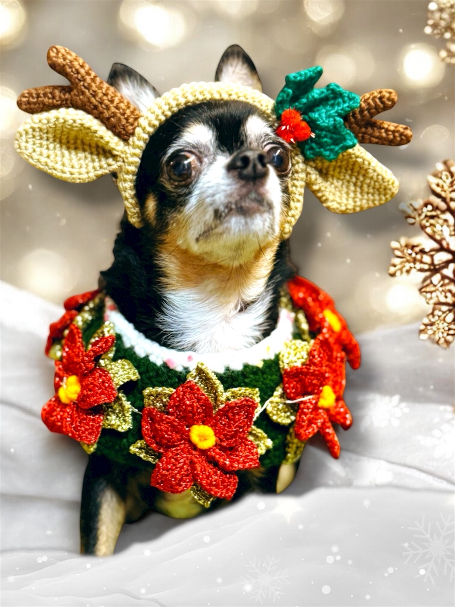 原創手作 聖誕禮物 寵物聖誕頸飾