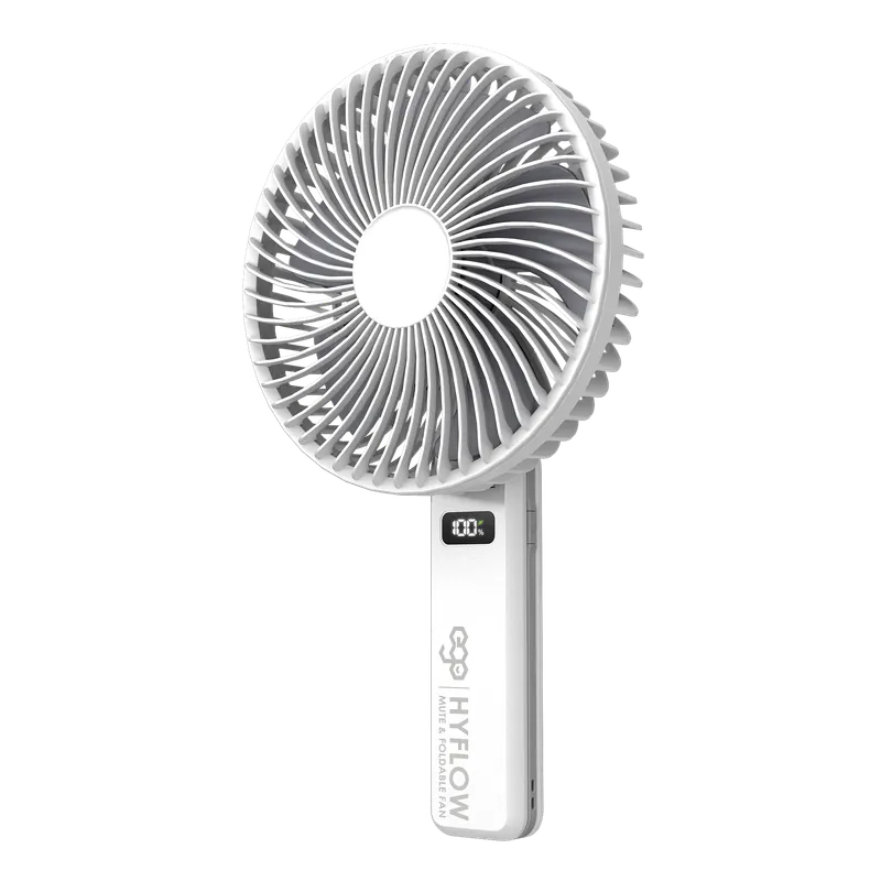 ego - HyFlow 16CM&摺疊風扇 充電式無線便攜風扇｜手提風扇 | LED顯示 | 35分貝靜音 | 180度角度調較