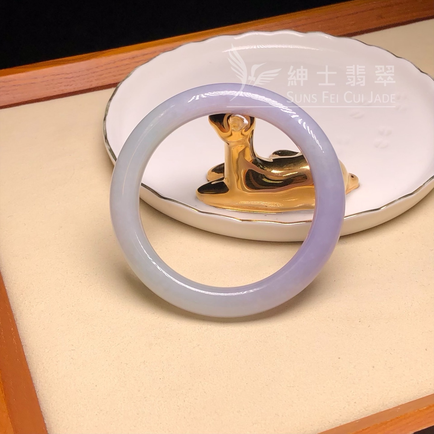 會卡水翻沙茄紫春彩福鐲55.5mm