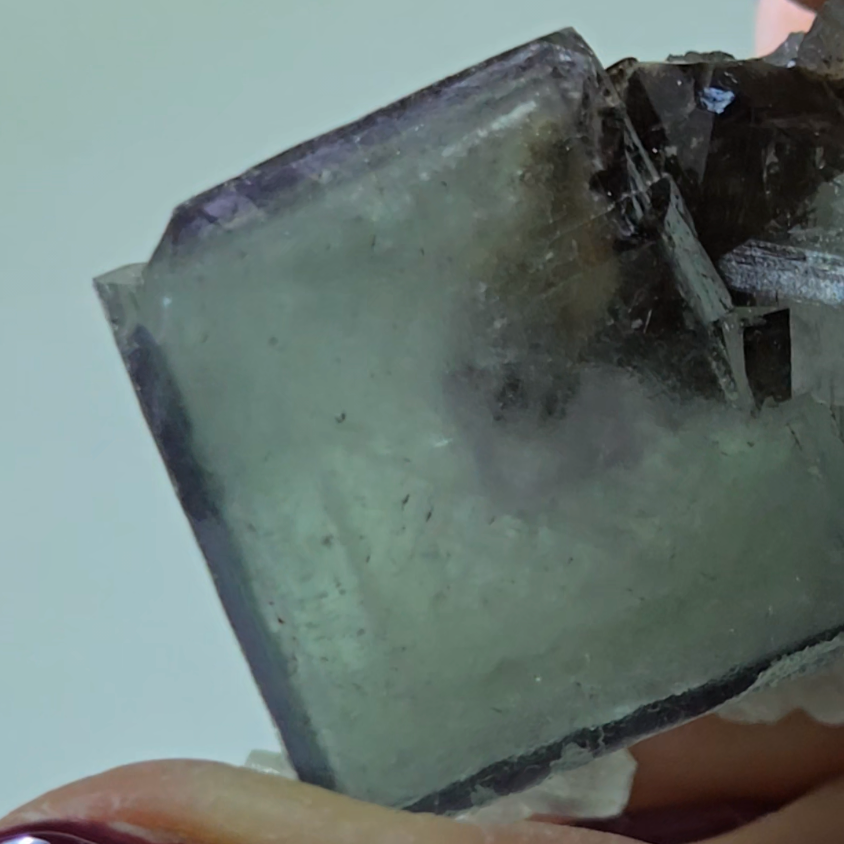 Enhydro cubic fluorite with moving bubble - FL229