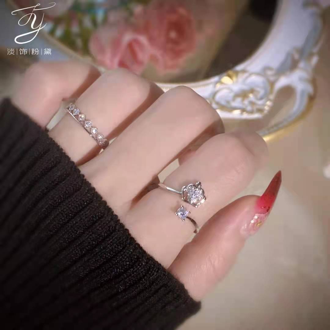 精致铜镀白金保色戒指 多款可选