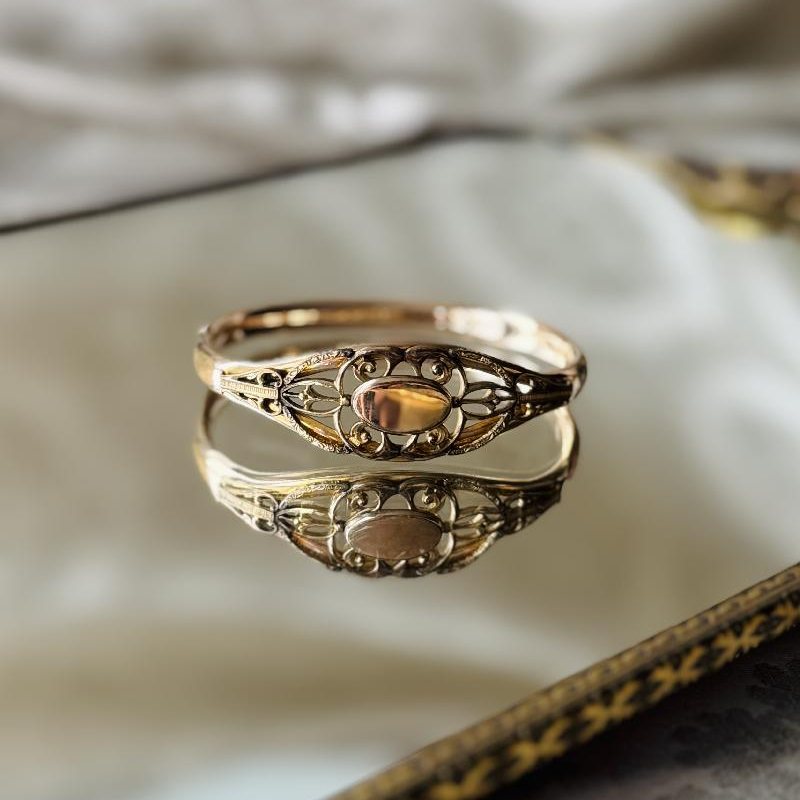 Antique Victorian Gold-Filled Bangle - Imperfect (MT2495)