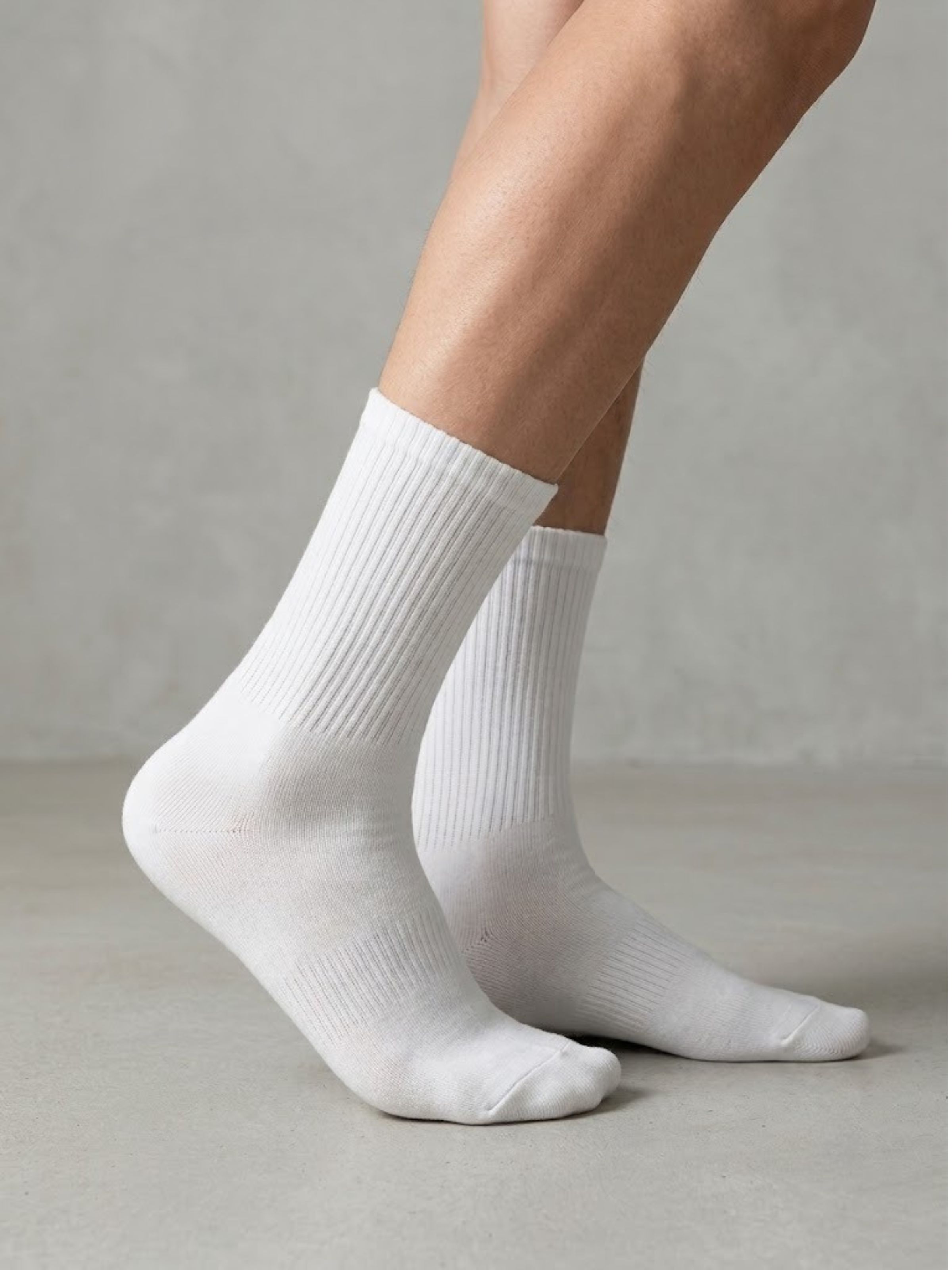 Korean Essential Men's High Crew Socks