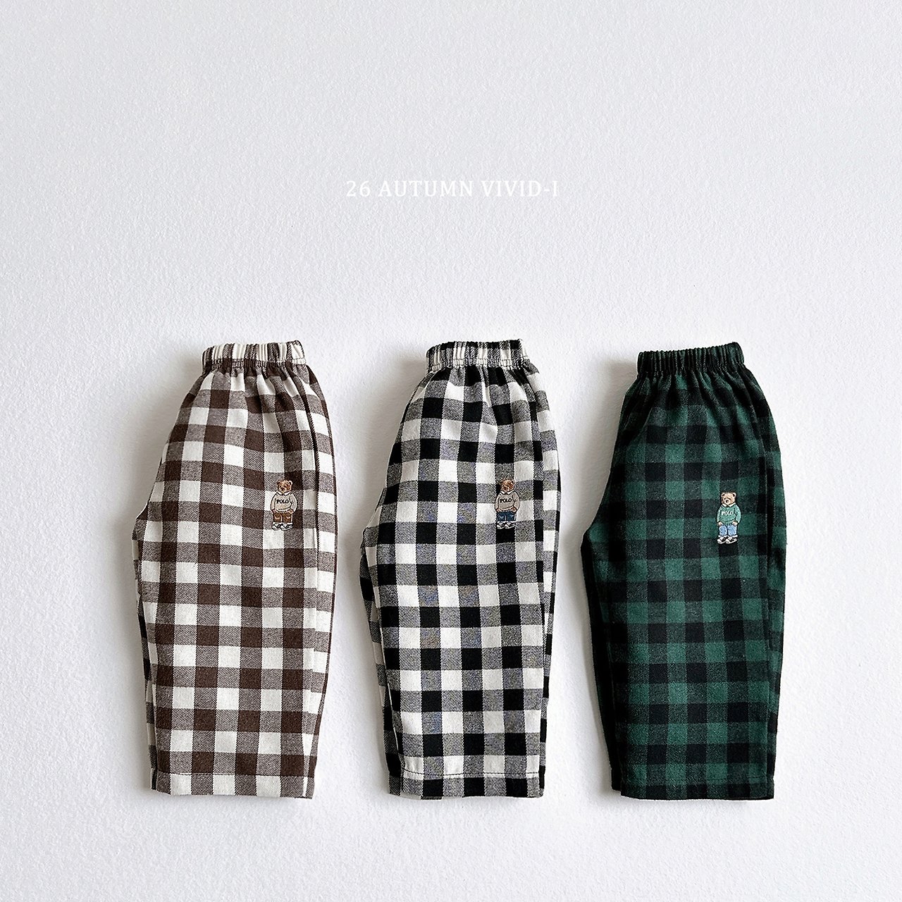 Vivid ｜bear check pants
