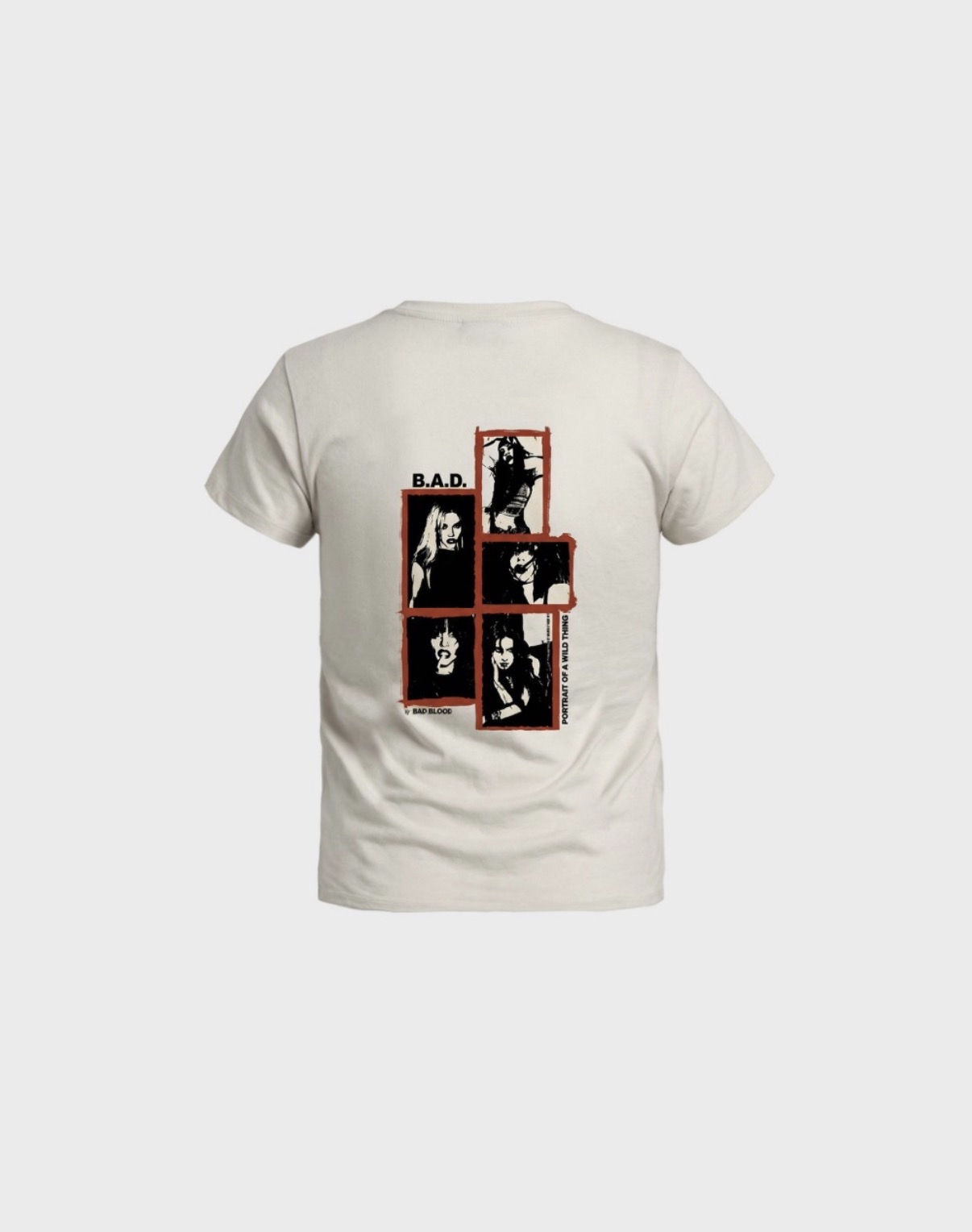 BADBLOOD [w-tee26-134] B.A.D. Frame Gals Short Sleeve T-Shirt - Cream