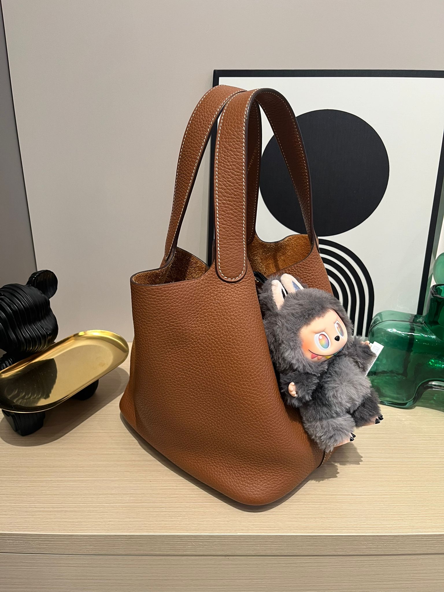 Hermes Picotin 22 Gold/Gold Stamp D 100%Authentic, 98%New✅Key Lock✅Dust bag