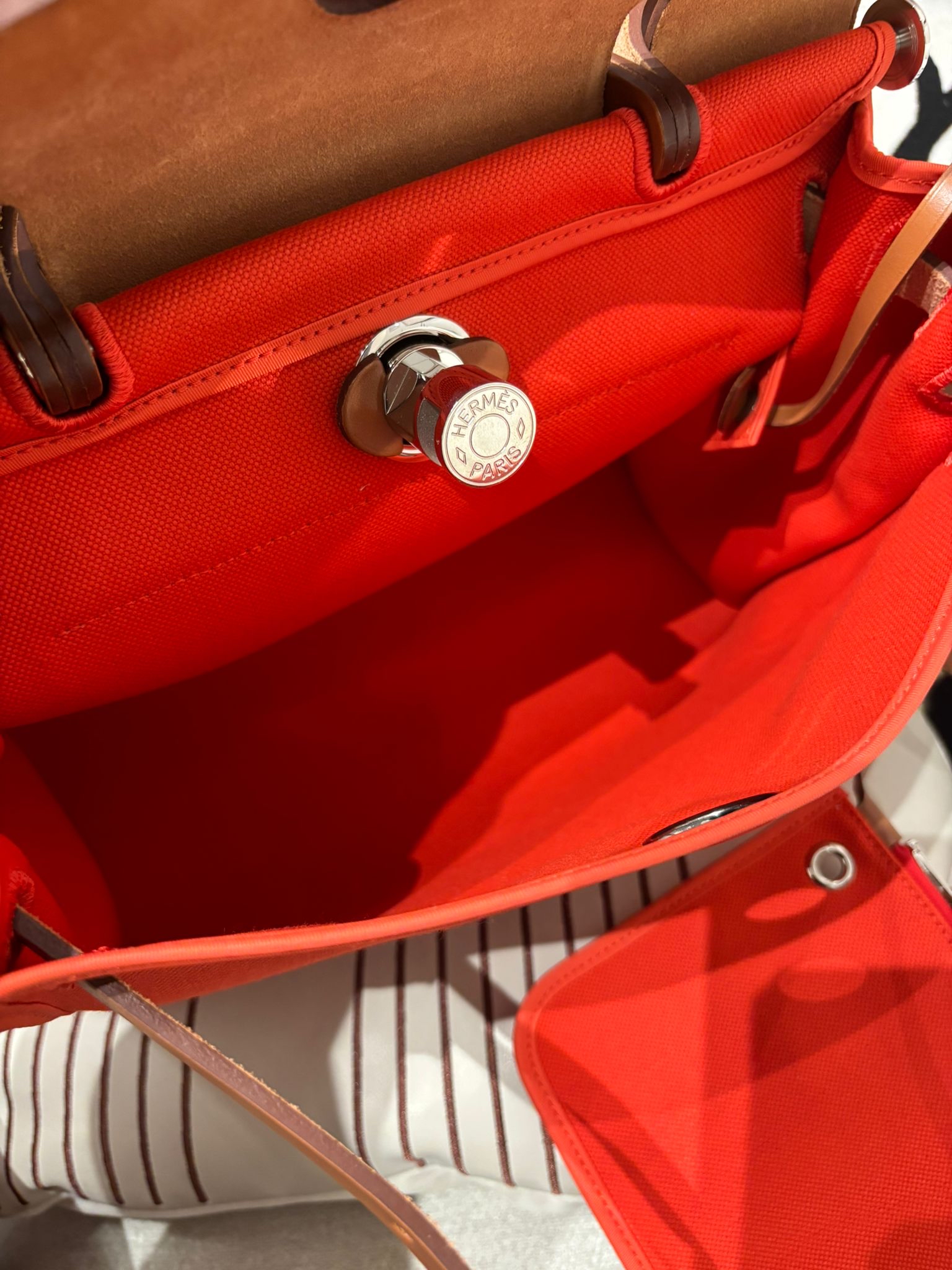 Hermes herbag 31,STAMP C, capucine ,100%Authentic ,98%new ✅收據副本✅Key Lock✅Dust bag